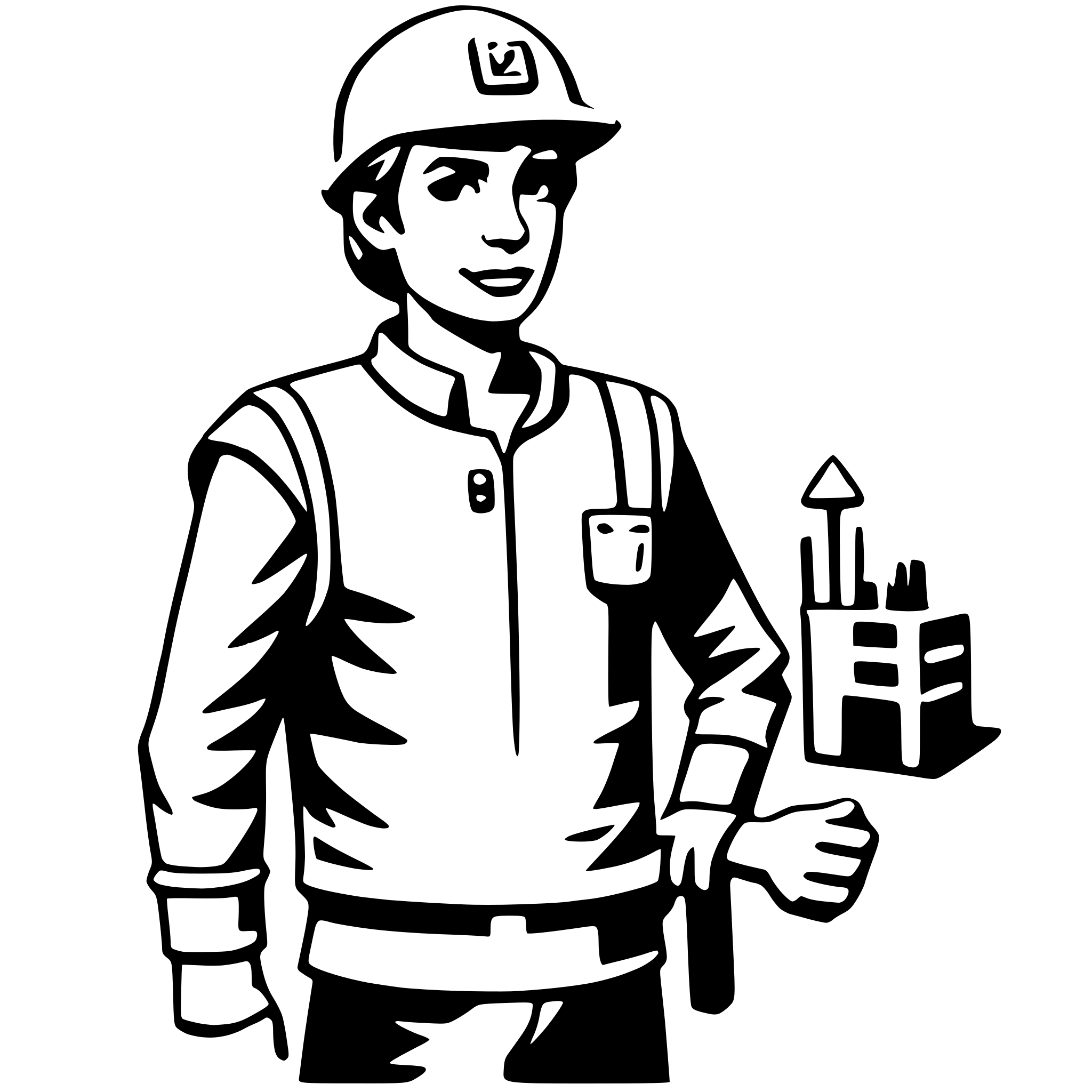 AI-generated SVG of a construction worker