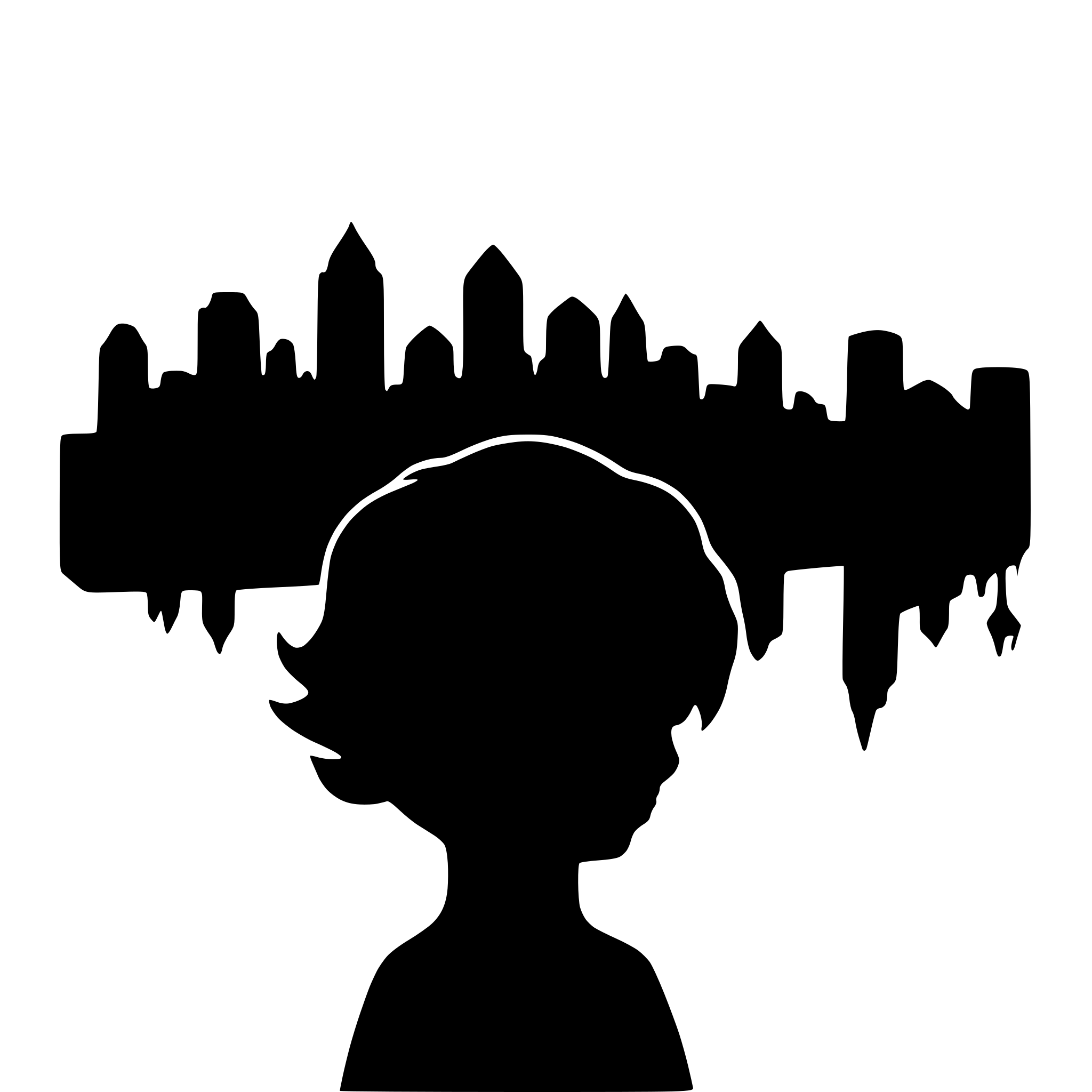 AI-generated SVG of a create silhouette of kansas city skyline
