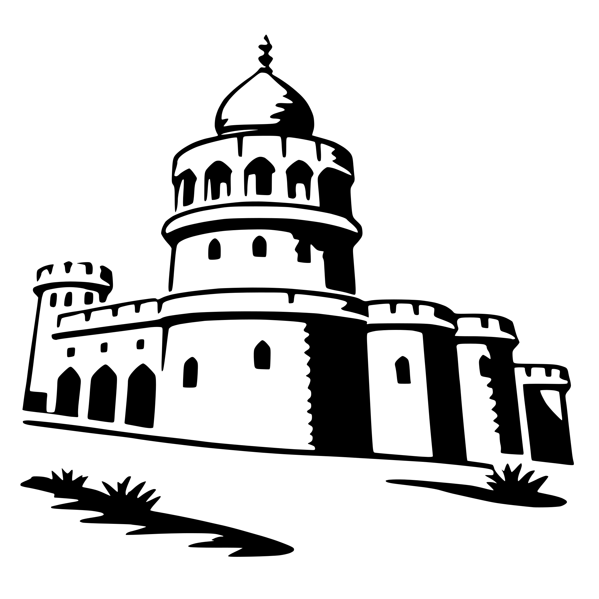 AI-generated SVG of a jaisalmer fort