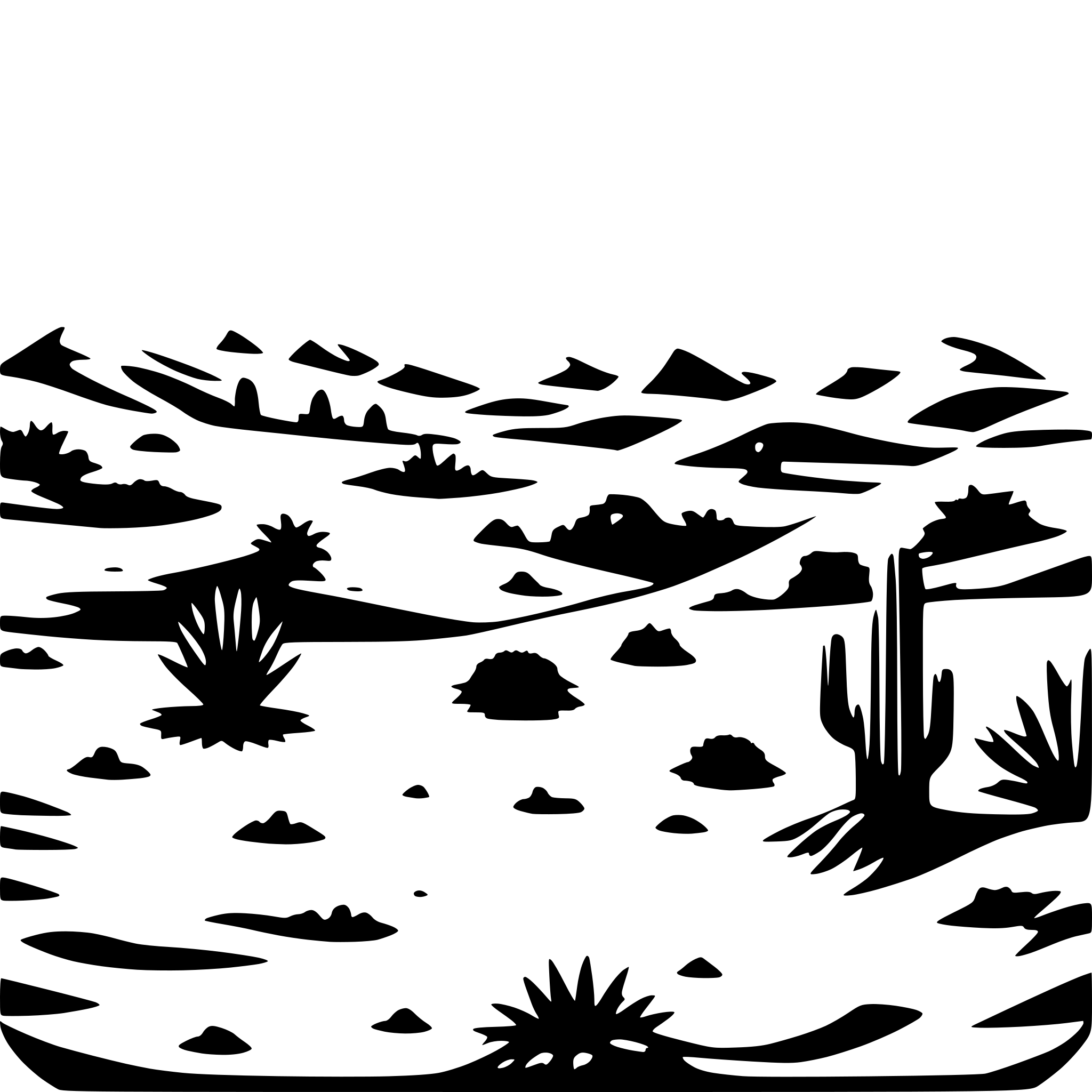 AI-generated SVG of a extreme hot sunny desert ecosystem including sunrise