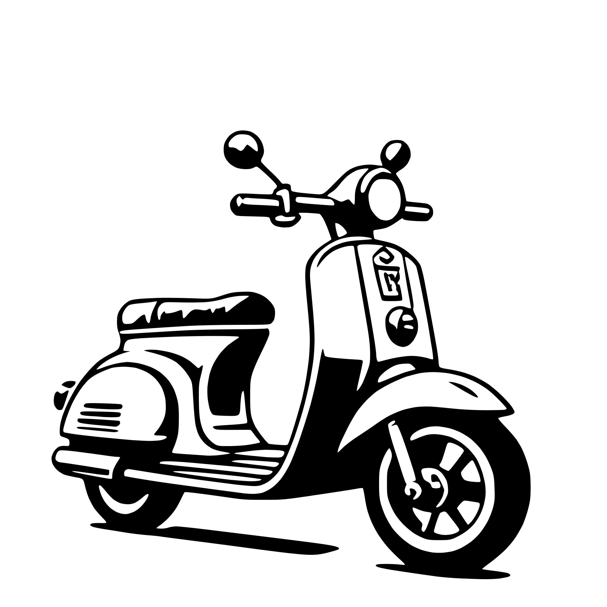 AI-generated SVG of a scooter
