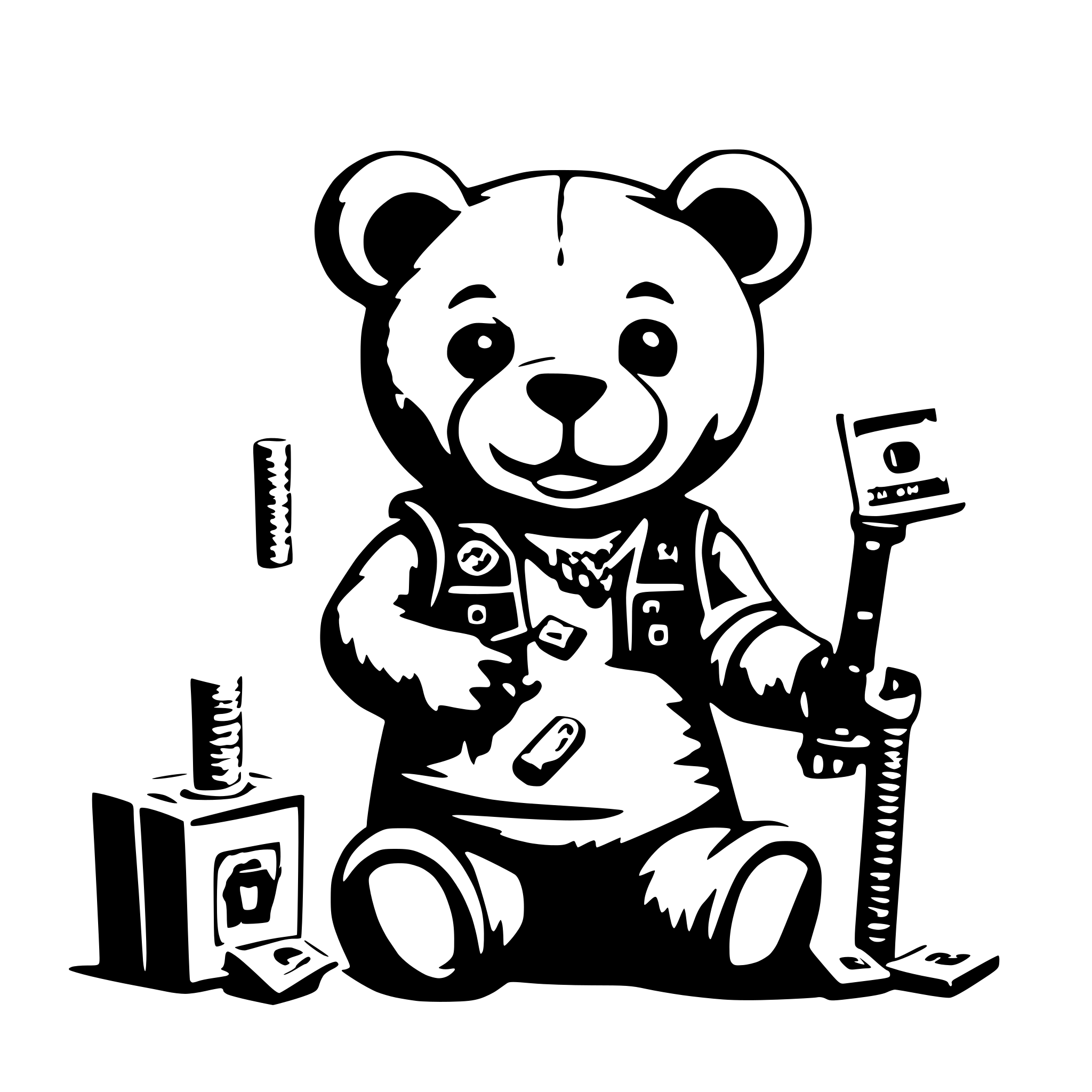 AI-generated SVG of a Urban gangsta teddy bear with money and guns that says I’m totally a crash out AI-generated SVG of a Urban gangsta teddy bear with money and guns that says I’m totally a crash out