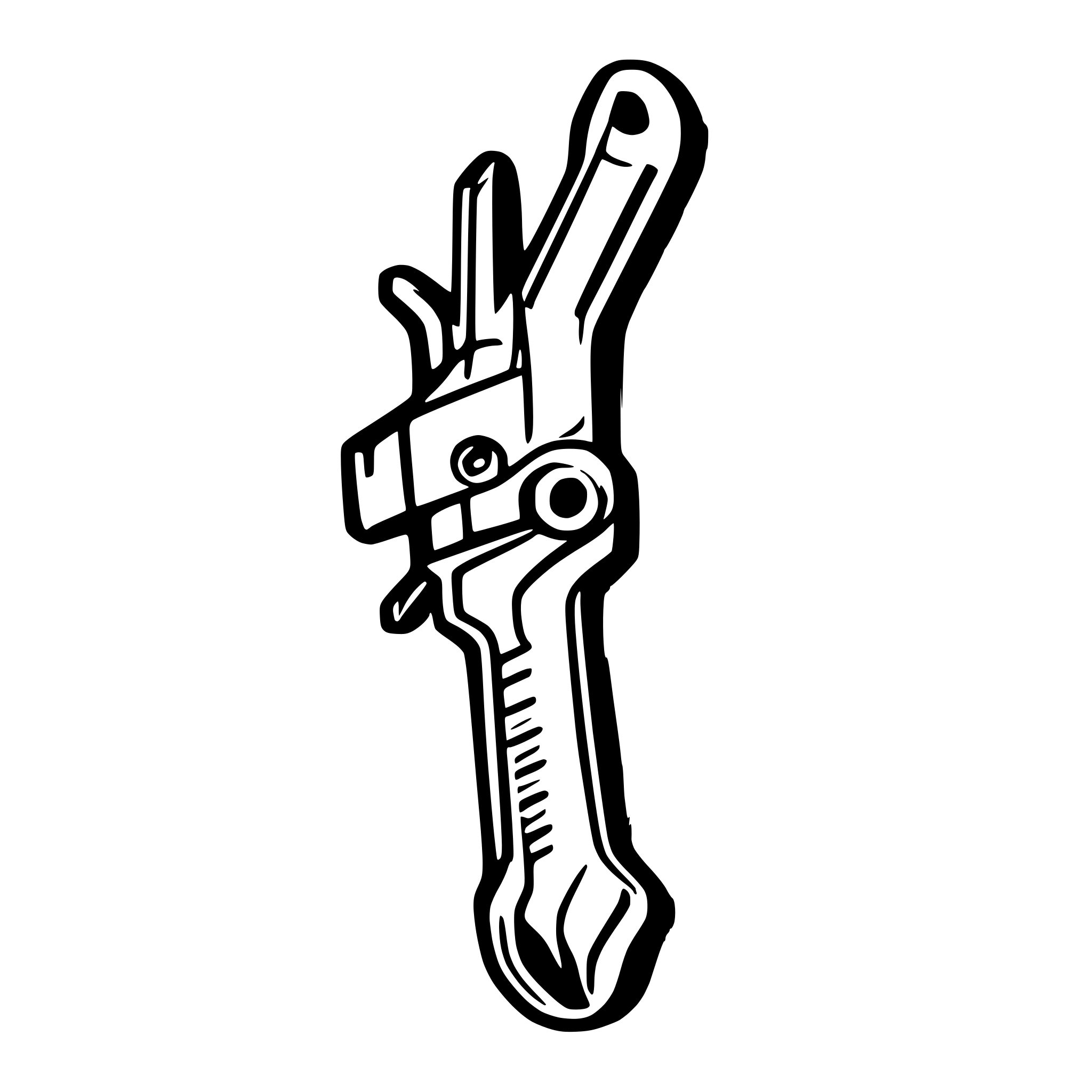 AI-generated SVG of a bolt cutters SVG Image, in black
