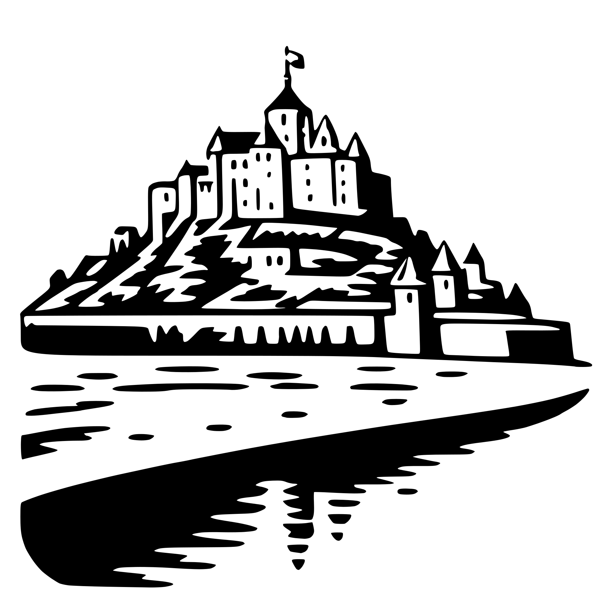 AI-generated SVG of a mont saint-michel