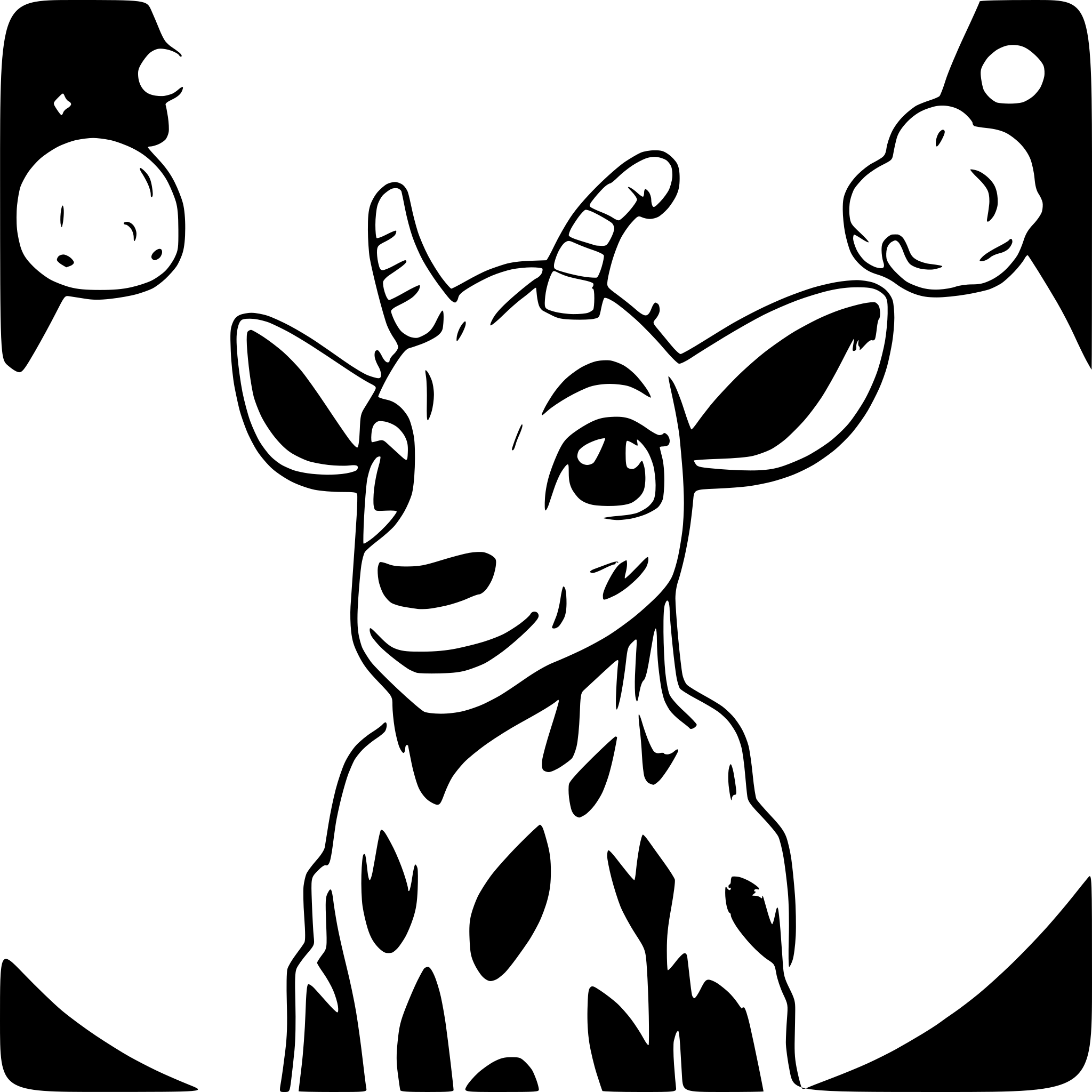 AI-generated SVG of 'goat taking photos in space'