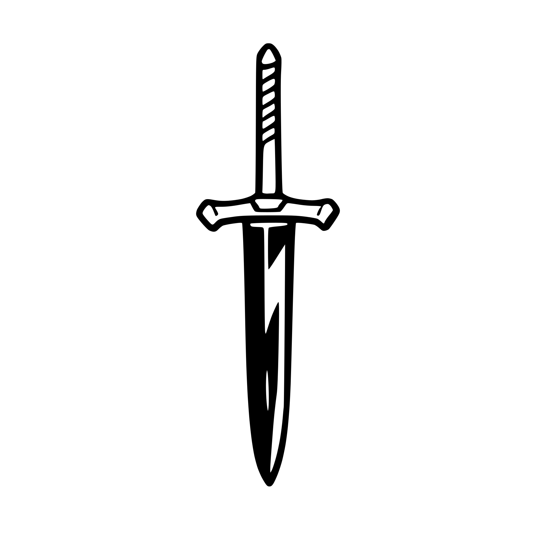 AI-generated SVG of a single color sword icon