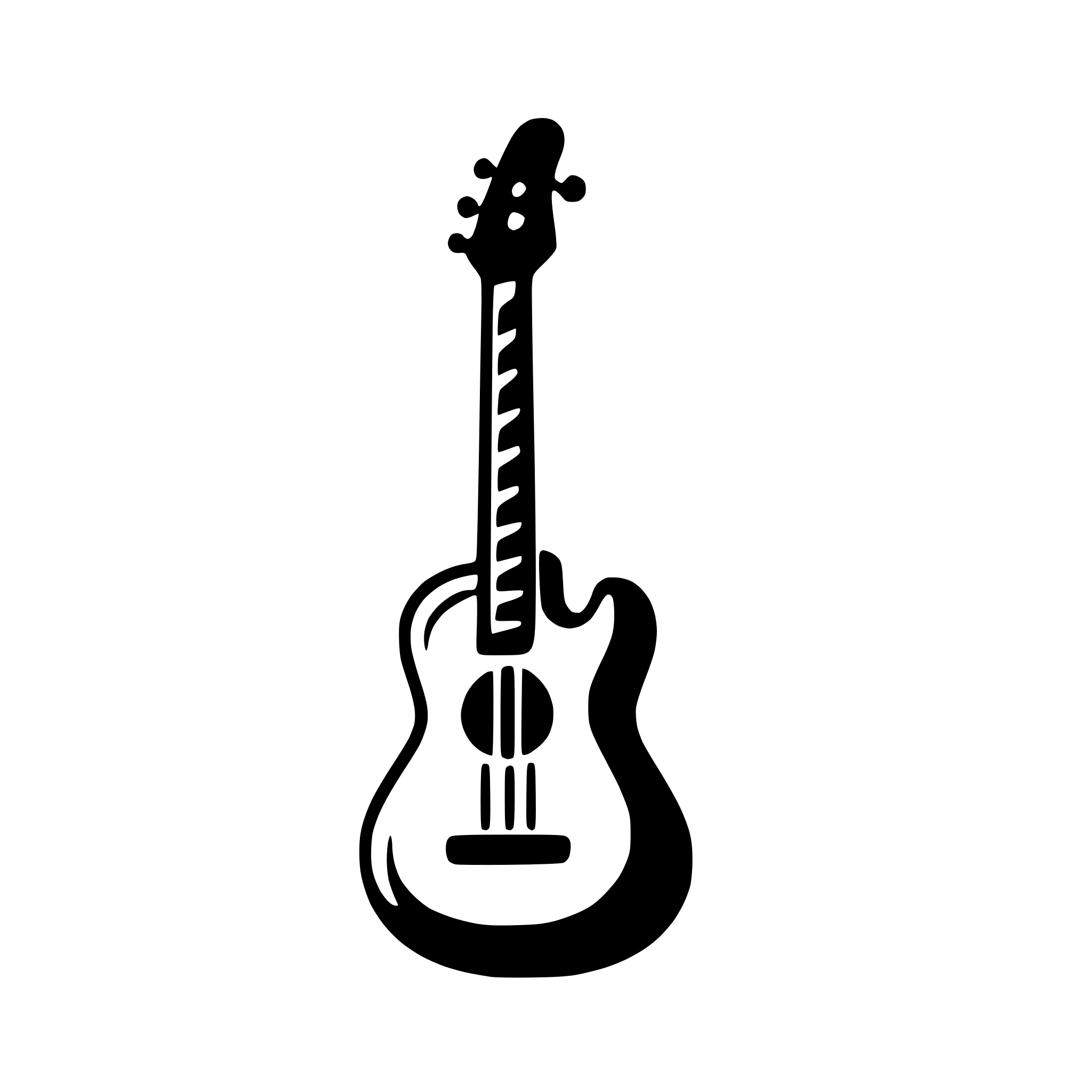 AI-generated SVG of 'guitar with musical notes'