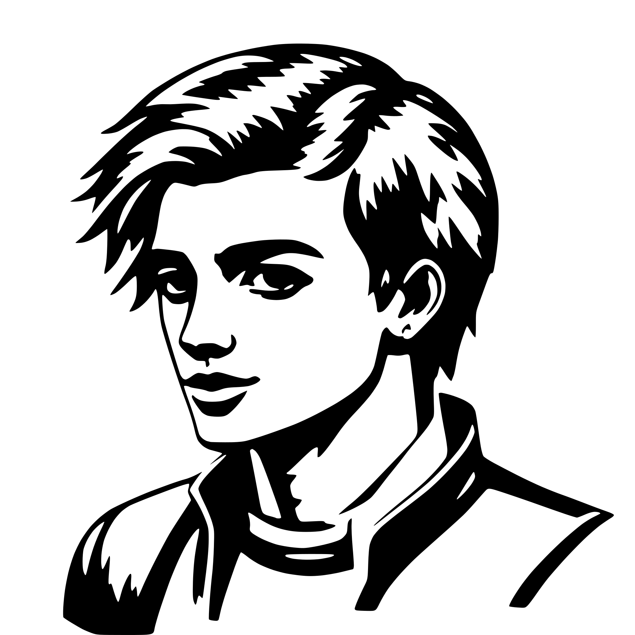AI-generated SVG of 'young man haircut'