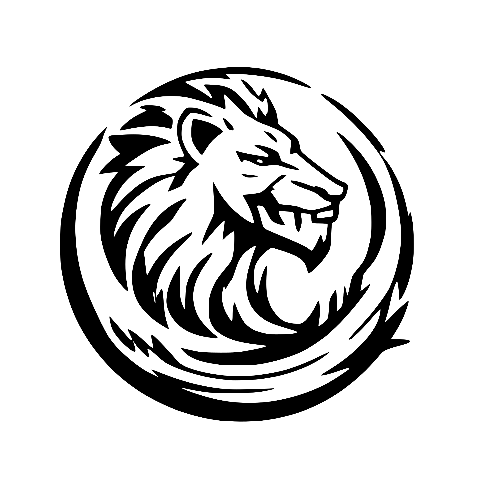 AI-generated SVG of a A roaring lion, automobile themed logo. flames and pace