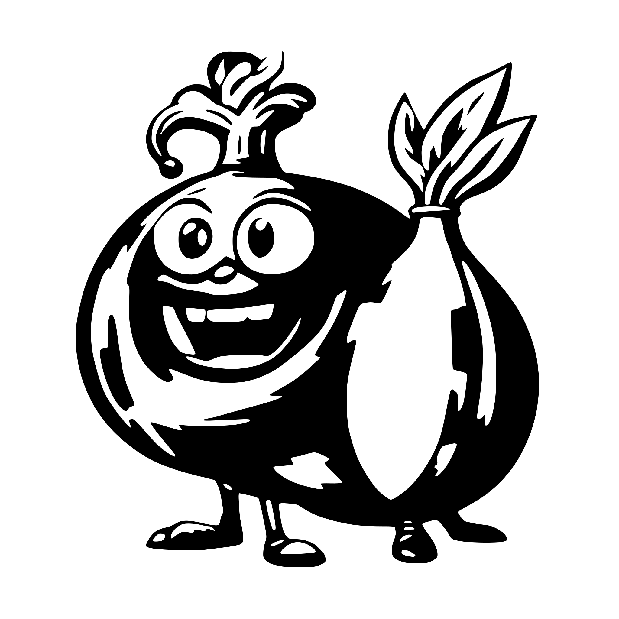 AI-generated SVG of 'funny onion talking on a cell phone'