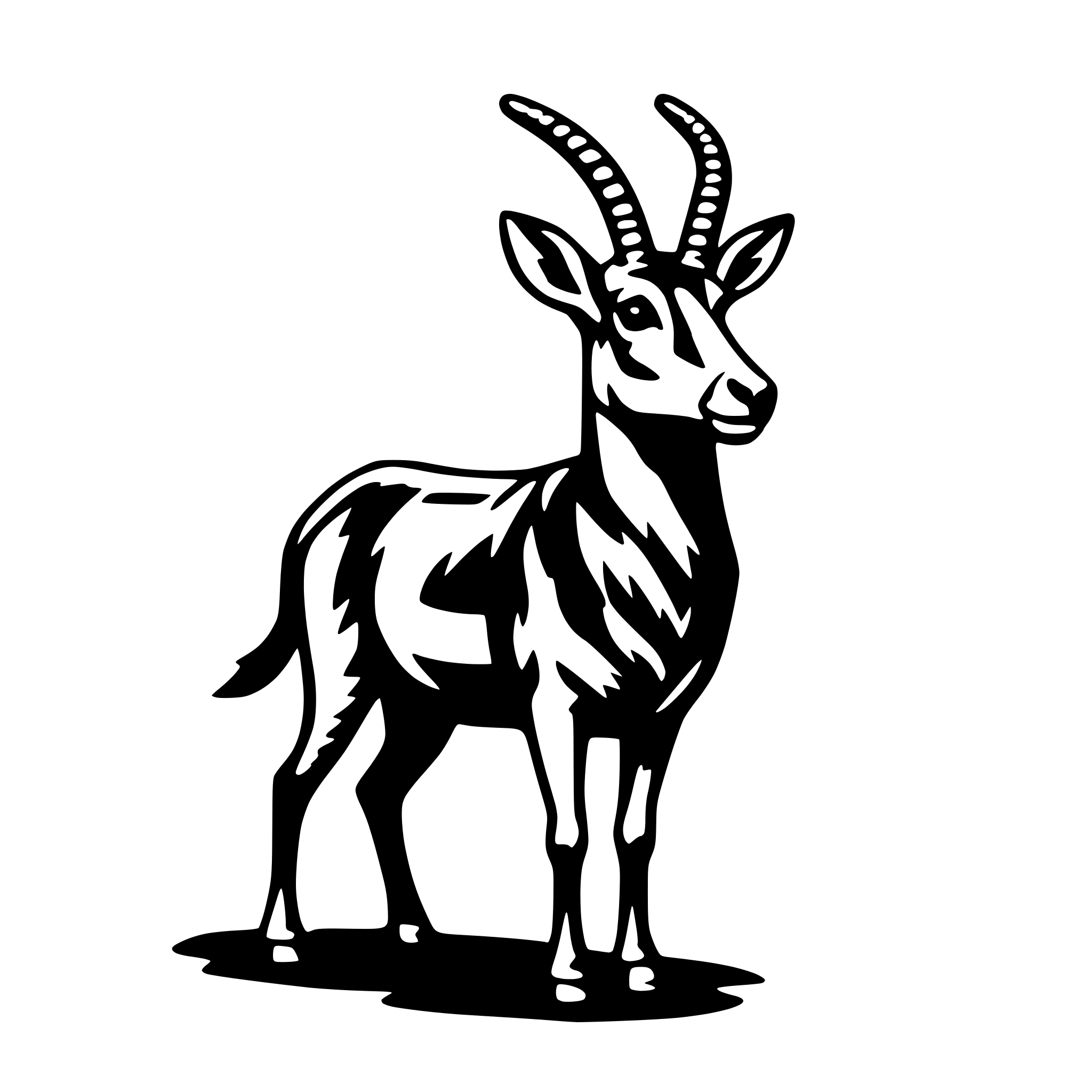 AI-generated SVG of 'antelope'