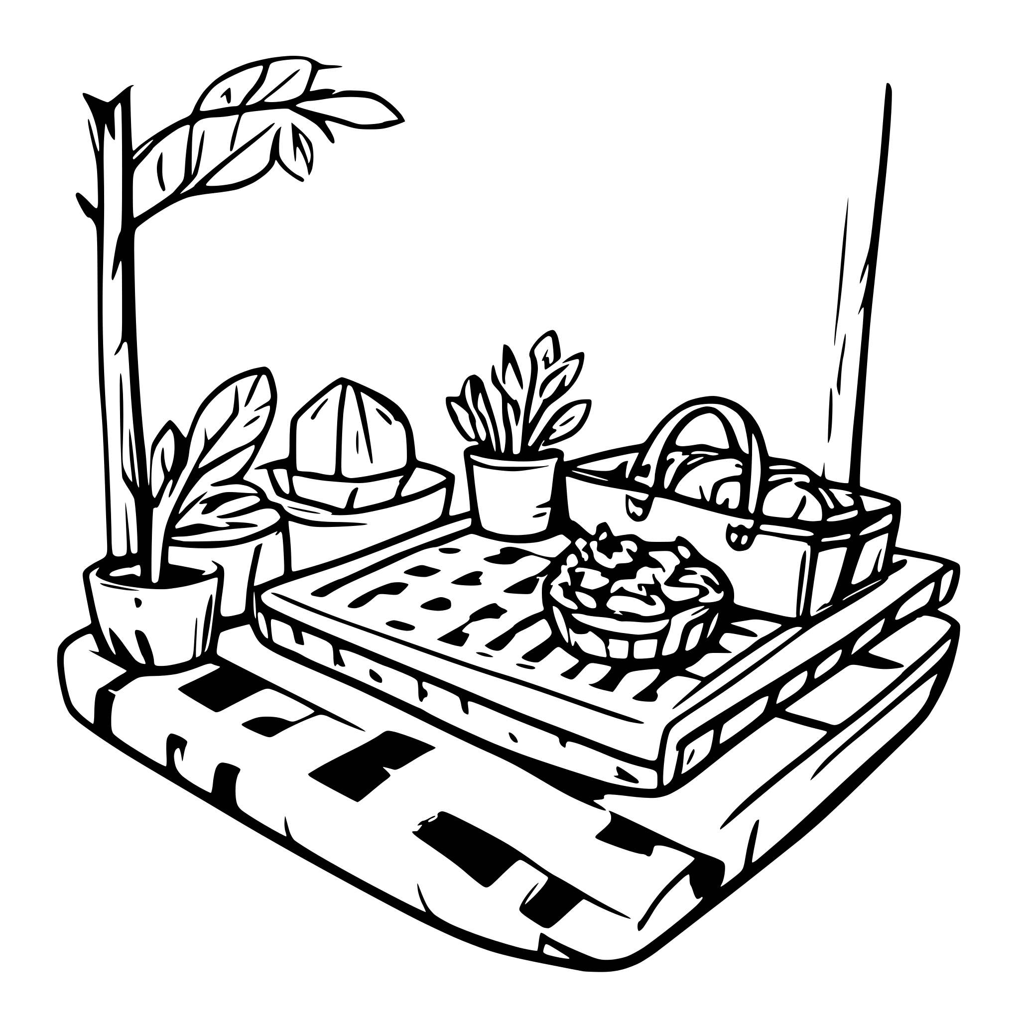 AI-generated SVG of 'picnic'
