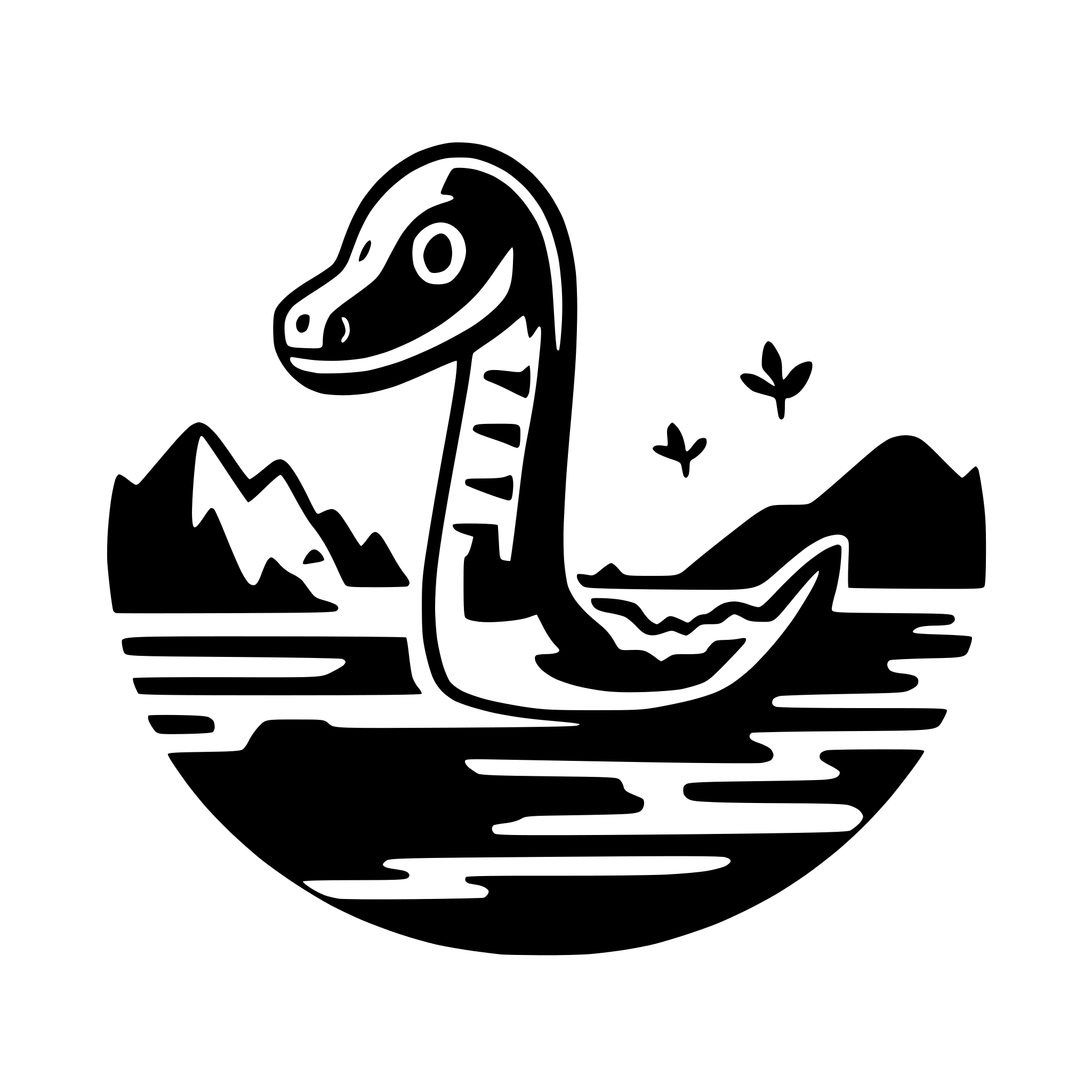 AI-generated SVG of a nessie from loch ness icon forn an app