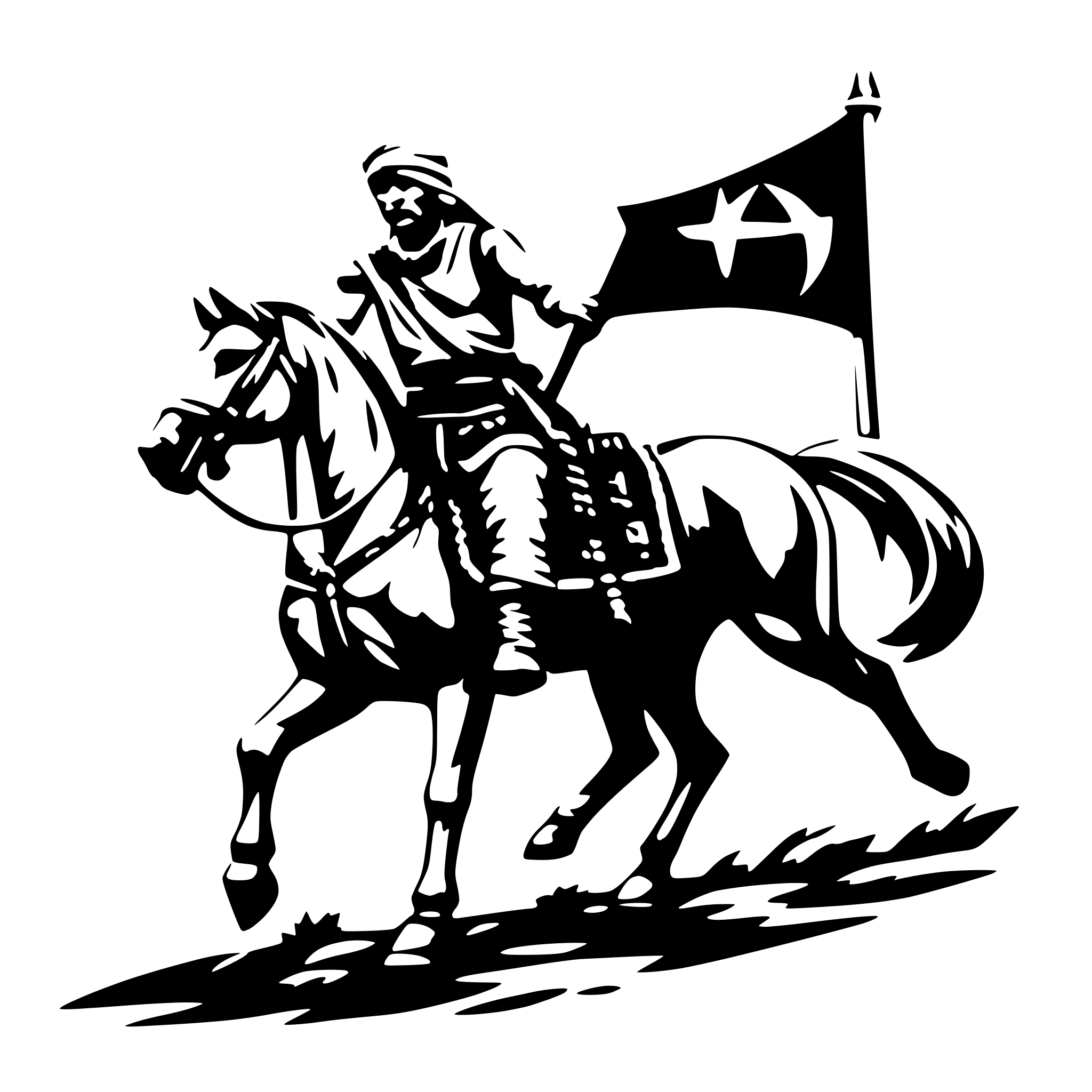 AI-generated SVG of a A Pashtun Tribal Man Riding Horse while holding a triangle shaped flag in one hand and an AK47 Kalashnikov in other hand AI-generated SVG of a A Pashtun Tribal Man Riding Horse while holding a triangle shaped flag in one hand and an AK47 Kalashnikov in other hand