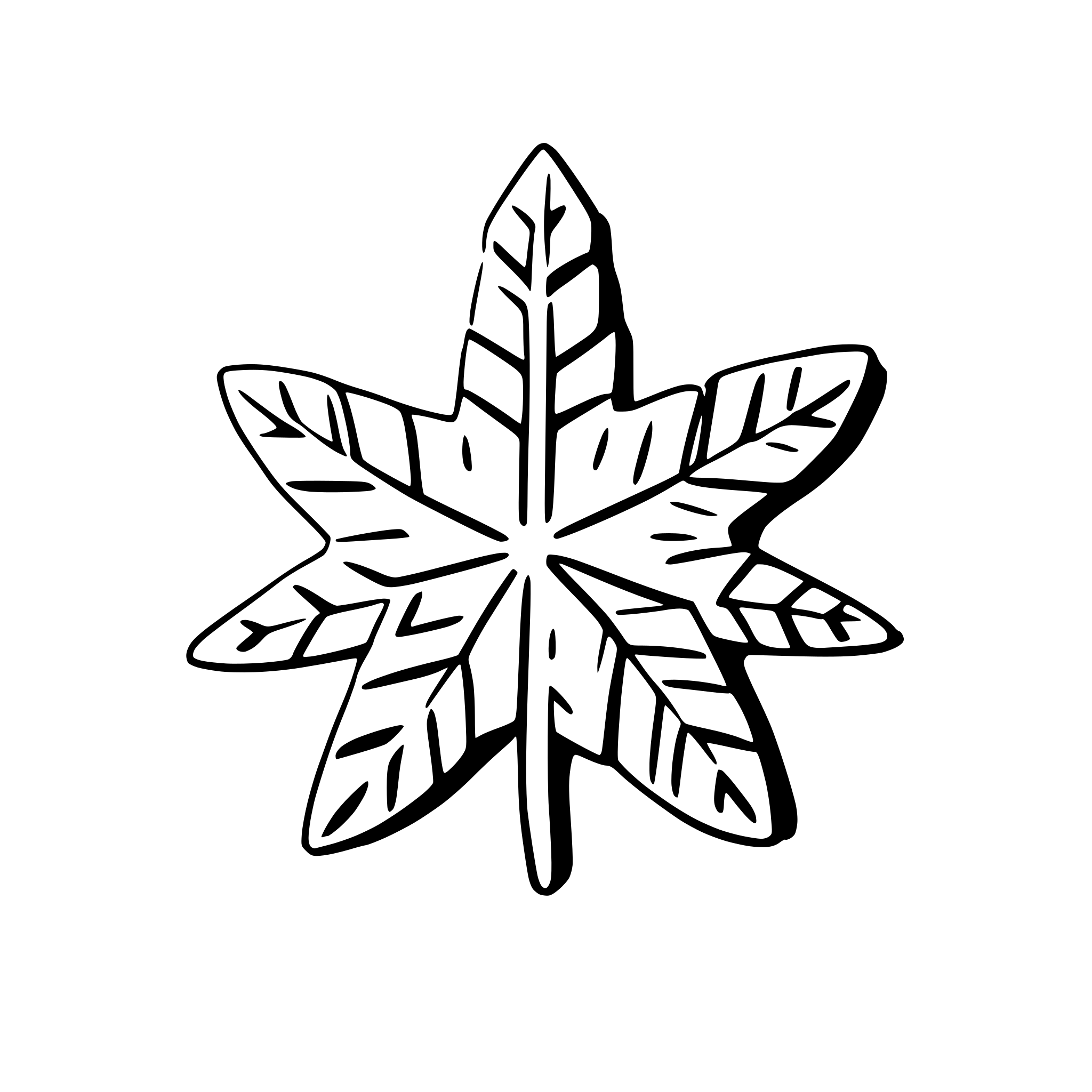 AI-generated SVG of a simply christmas snowflake picture