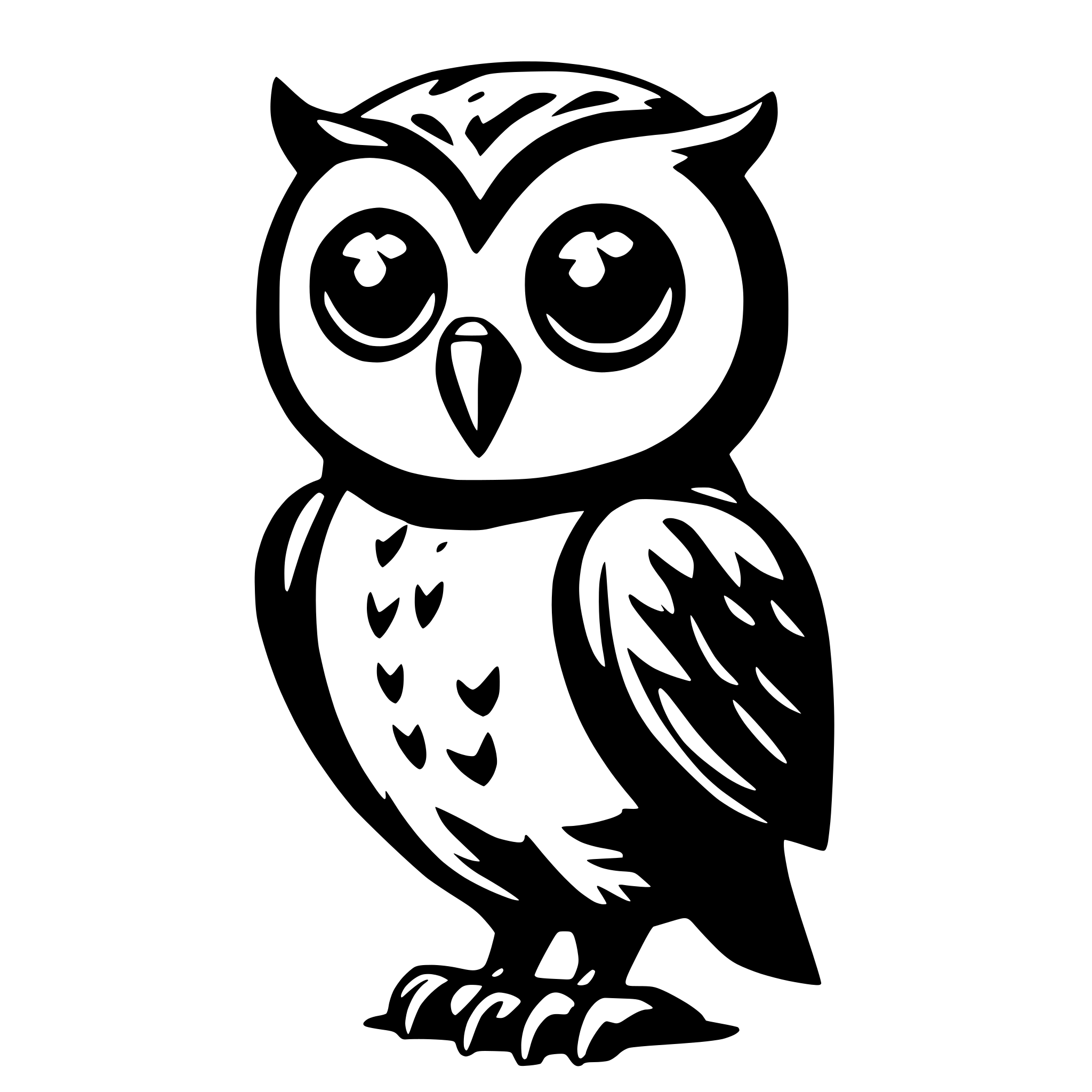 AI-generated SVG of a OWL MASCOT