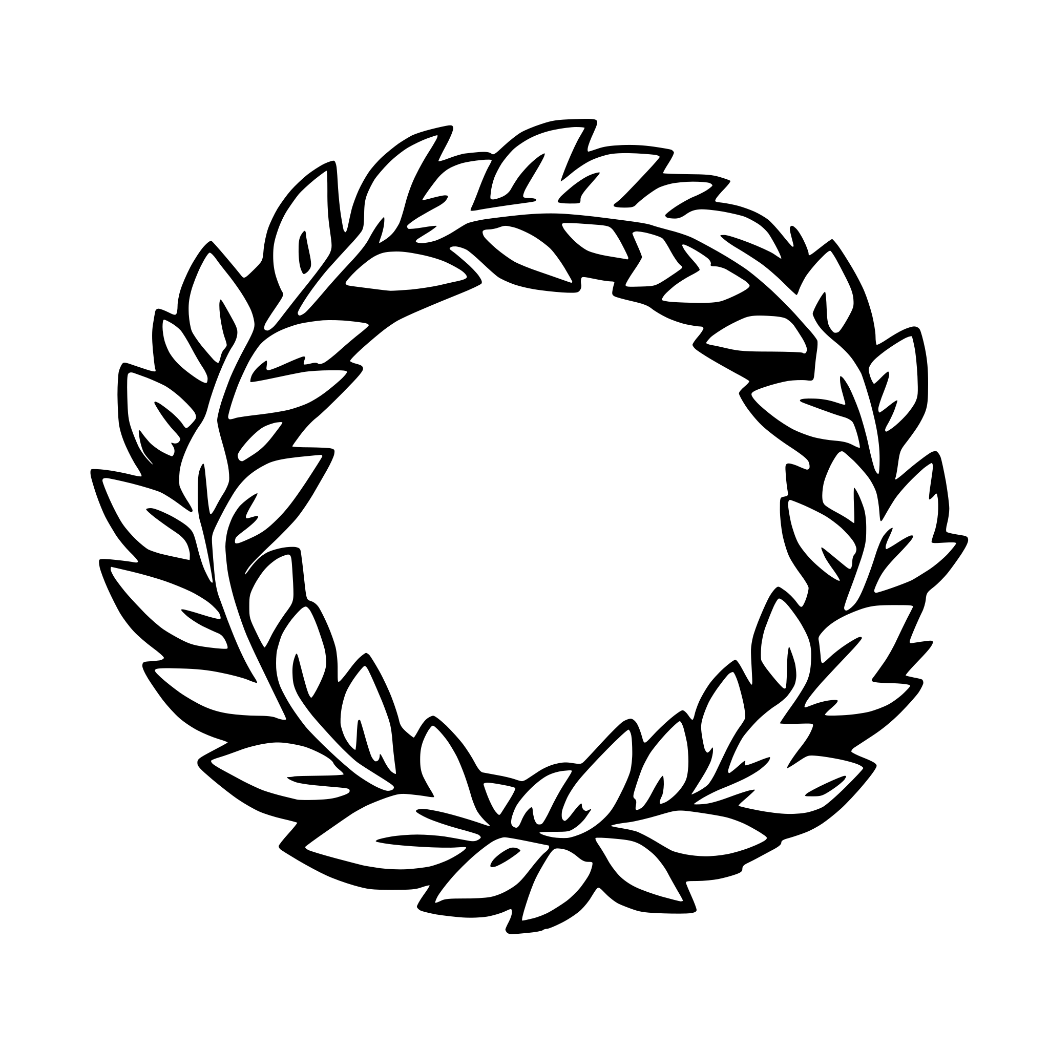 AI-generated SVG of a wreath