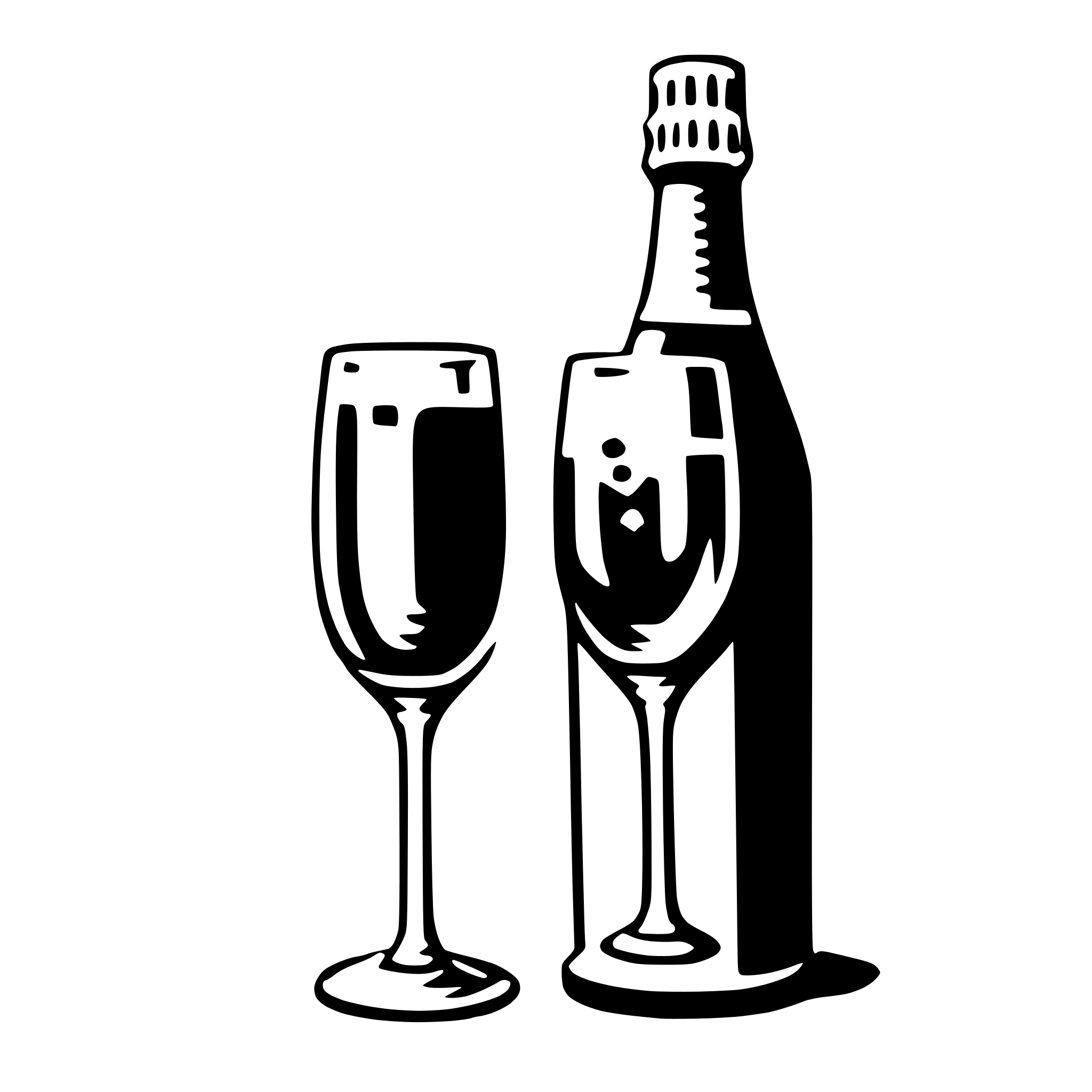 AI-generated SVG of a champagne