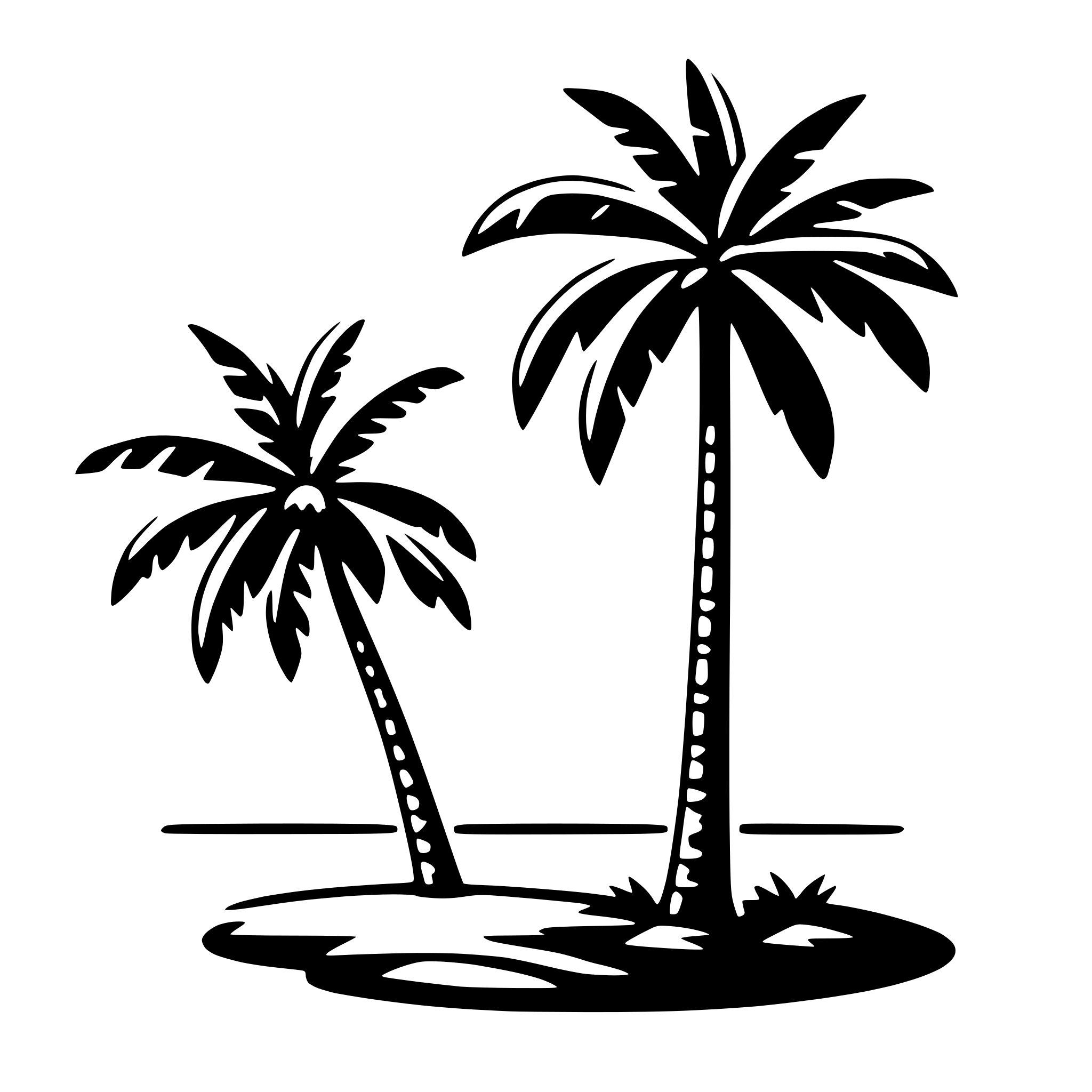 AI-generated SVG of a palm tree