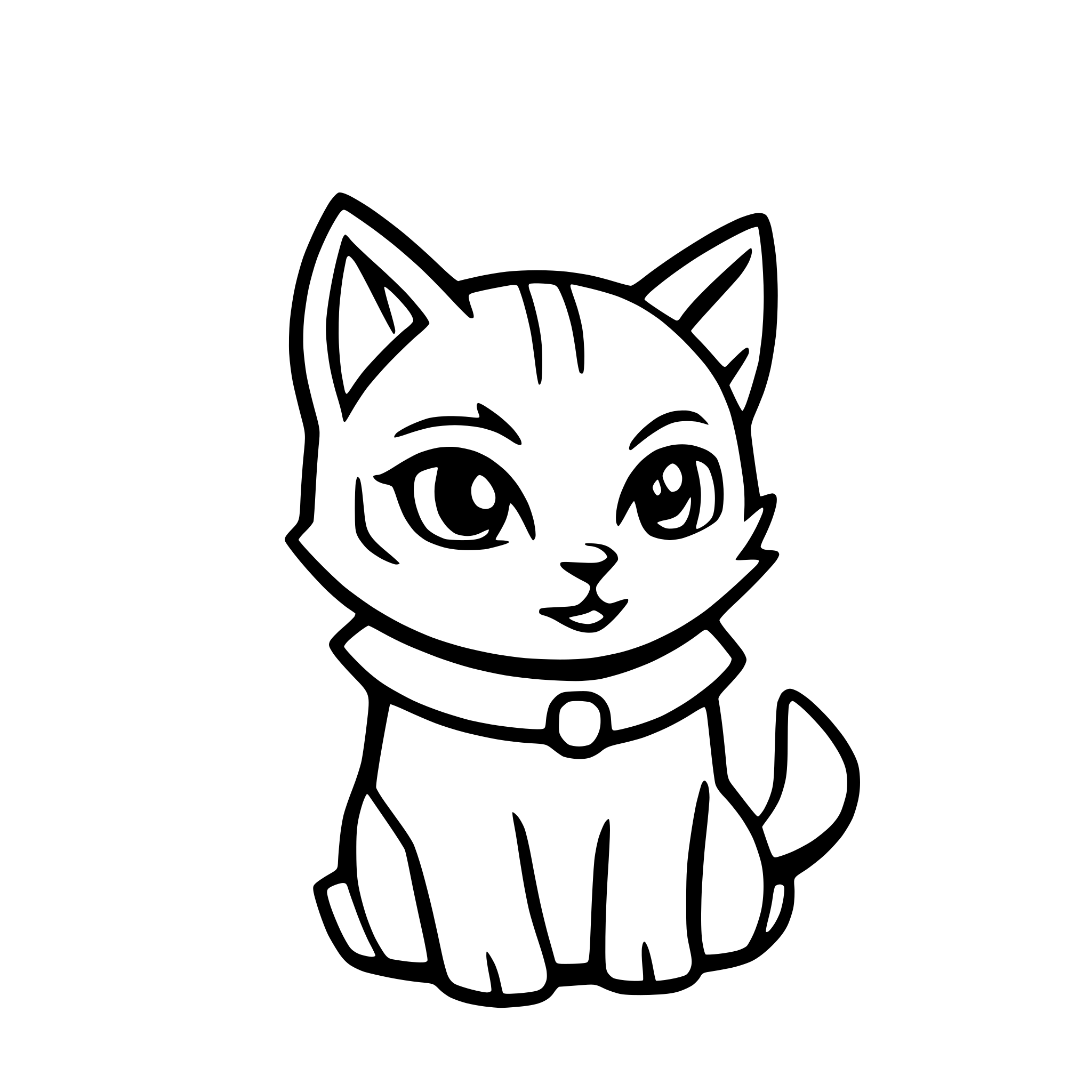 AI-generated SVG of a cat cute