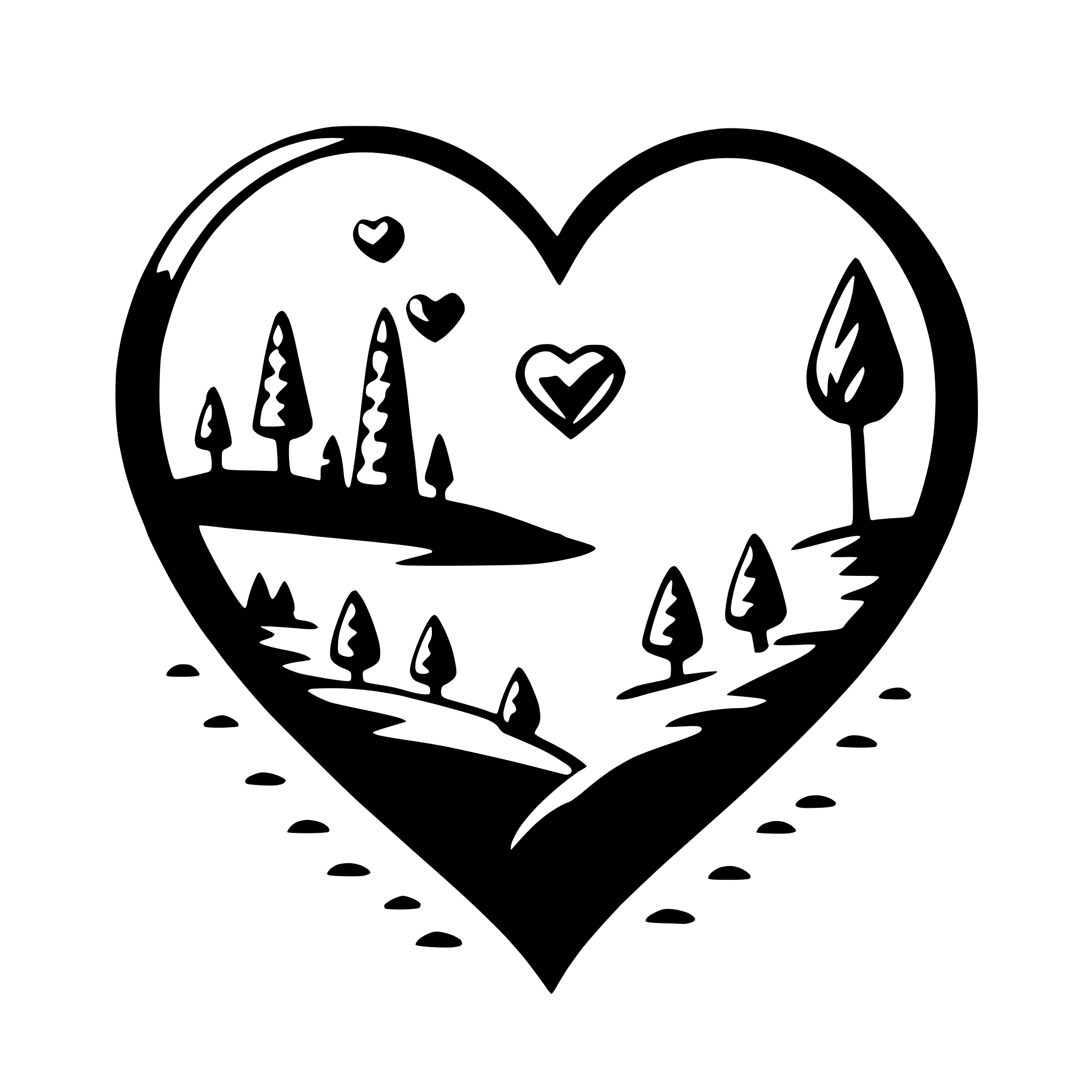 AI-generated SVG of 'heart-shaped world'