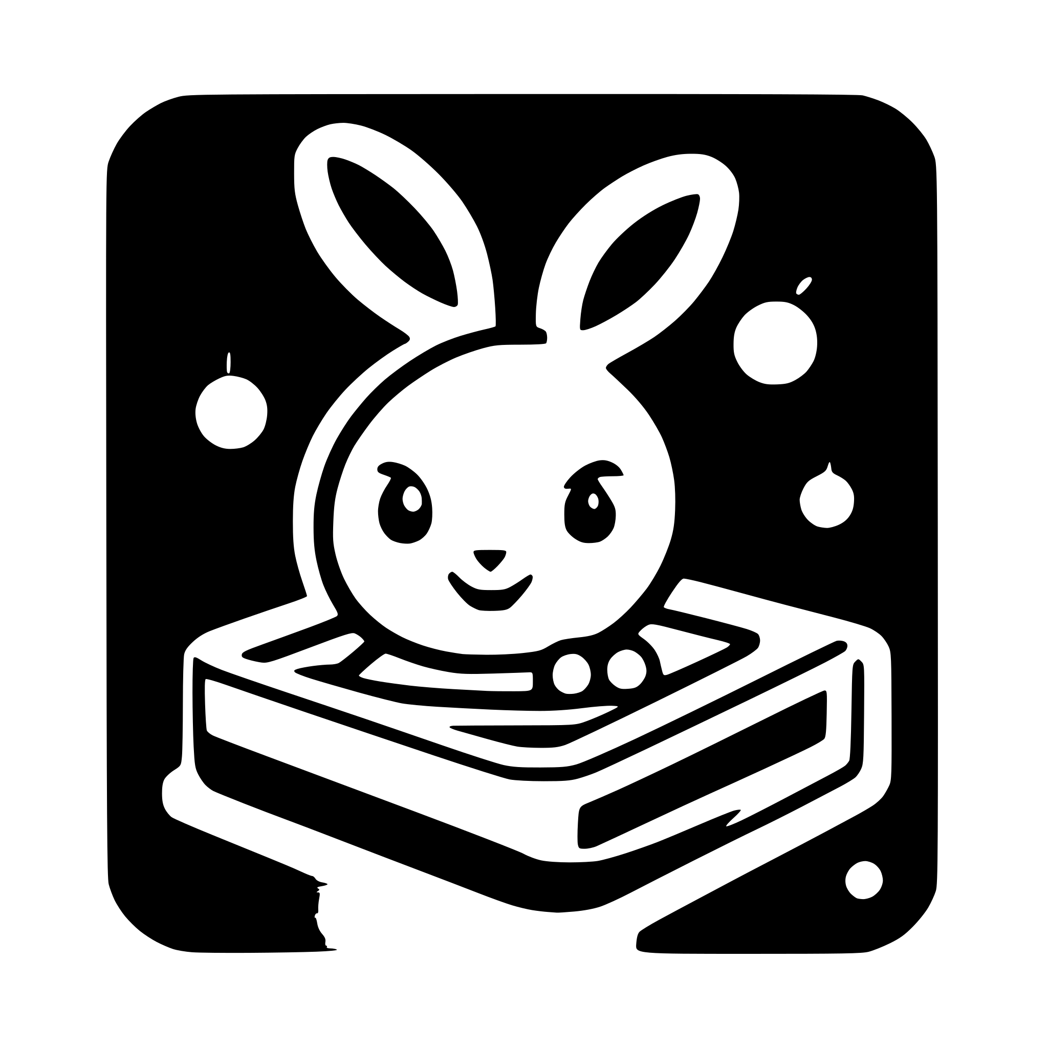 AI-generated SVG of a Generate me a png file. The idea is a rabbit and a storage drive, it should be a square icon (500x500px), no border, it should be abstract, no rabbit facial details.