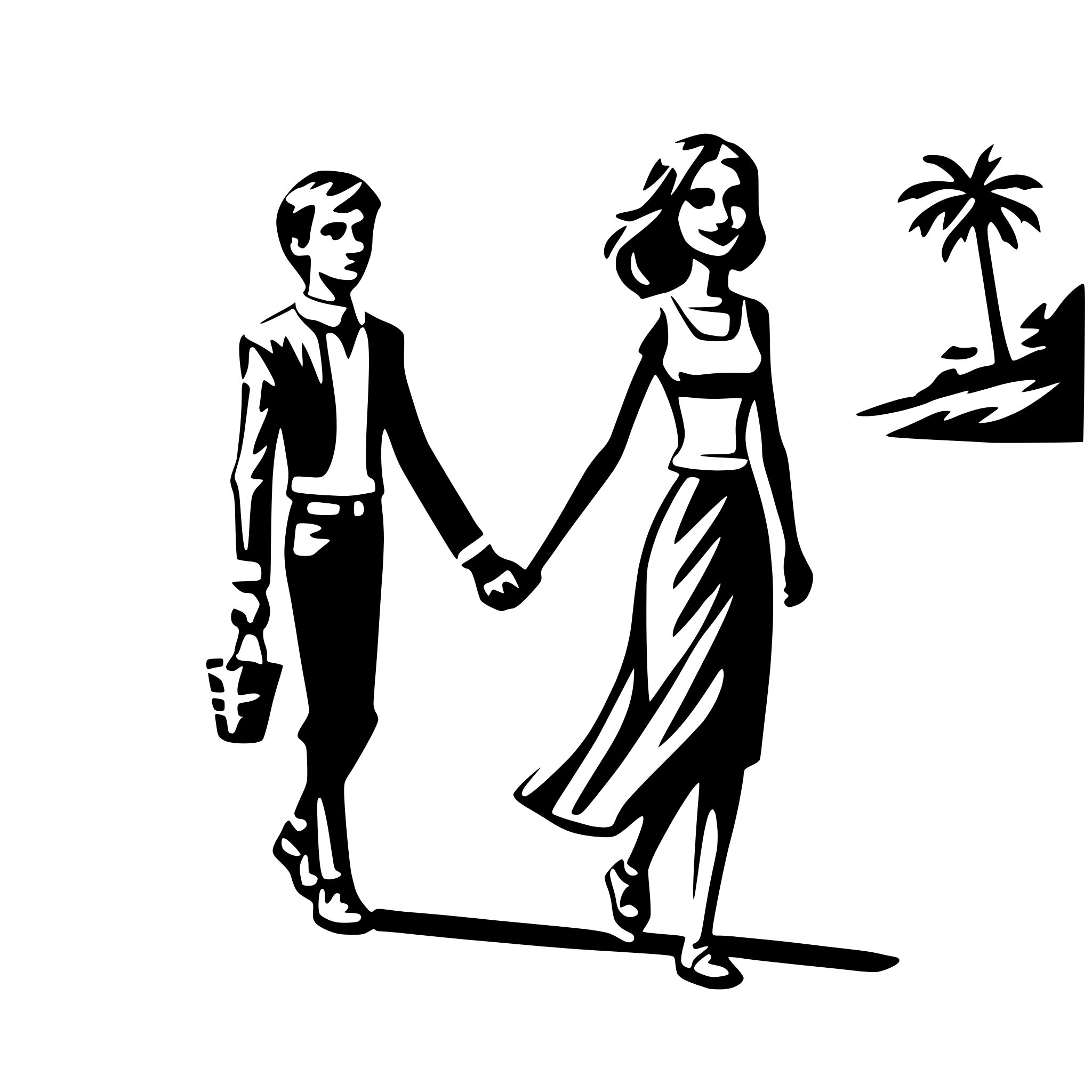 AI-generated SVG of a romantic beach walk