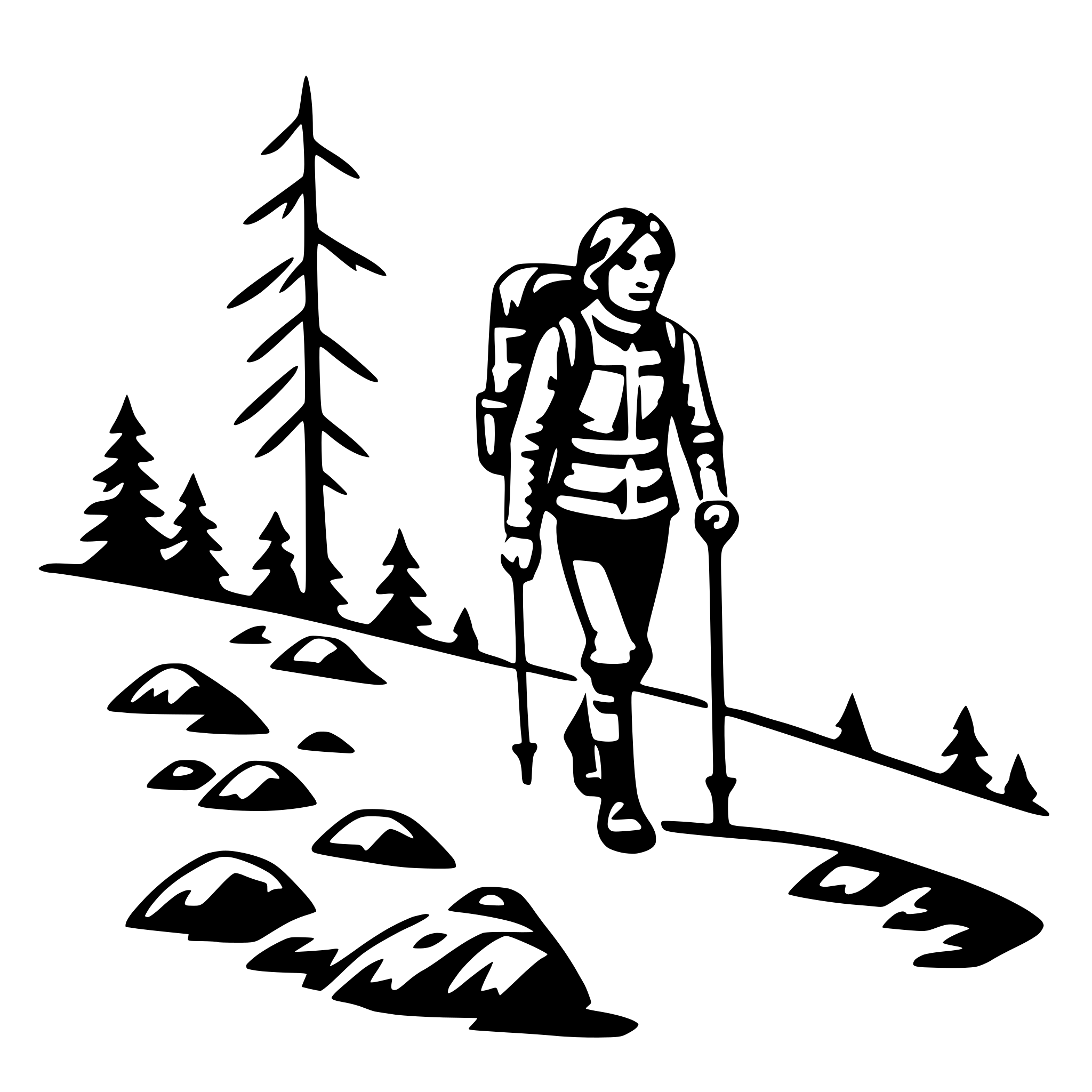 AI-generated SVG of 'high-altitude hiking'