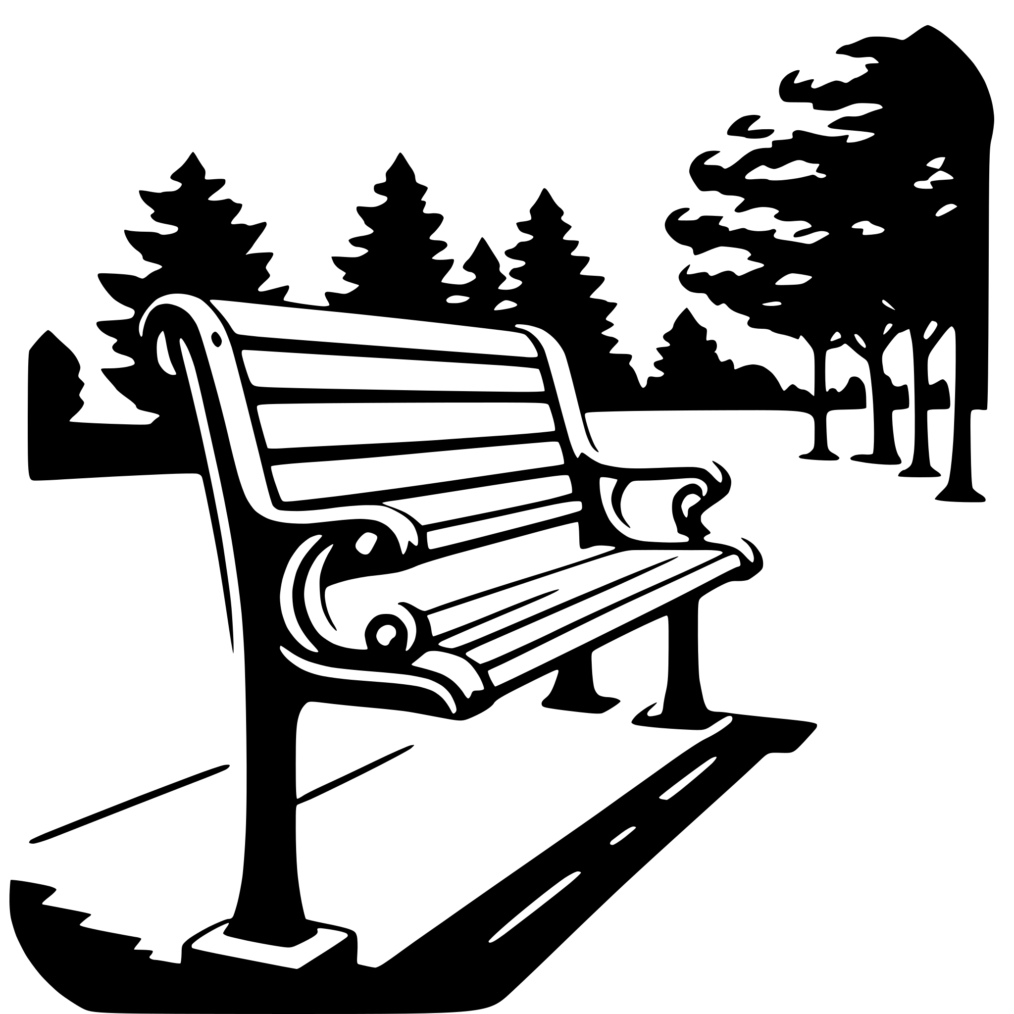AI-generated SVG of 'park bench'