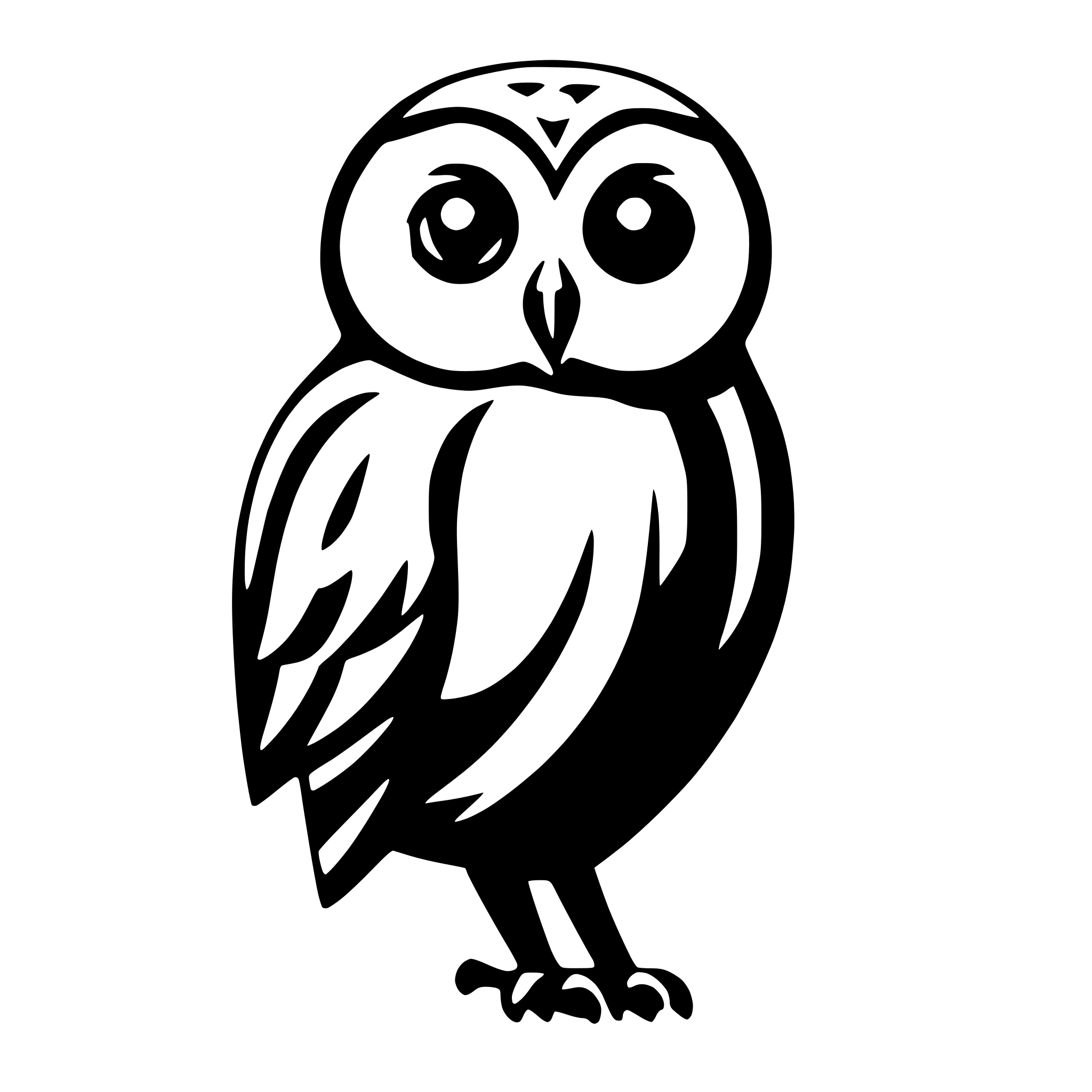 AI-generated SVG of 'simple owl outline'