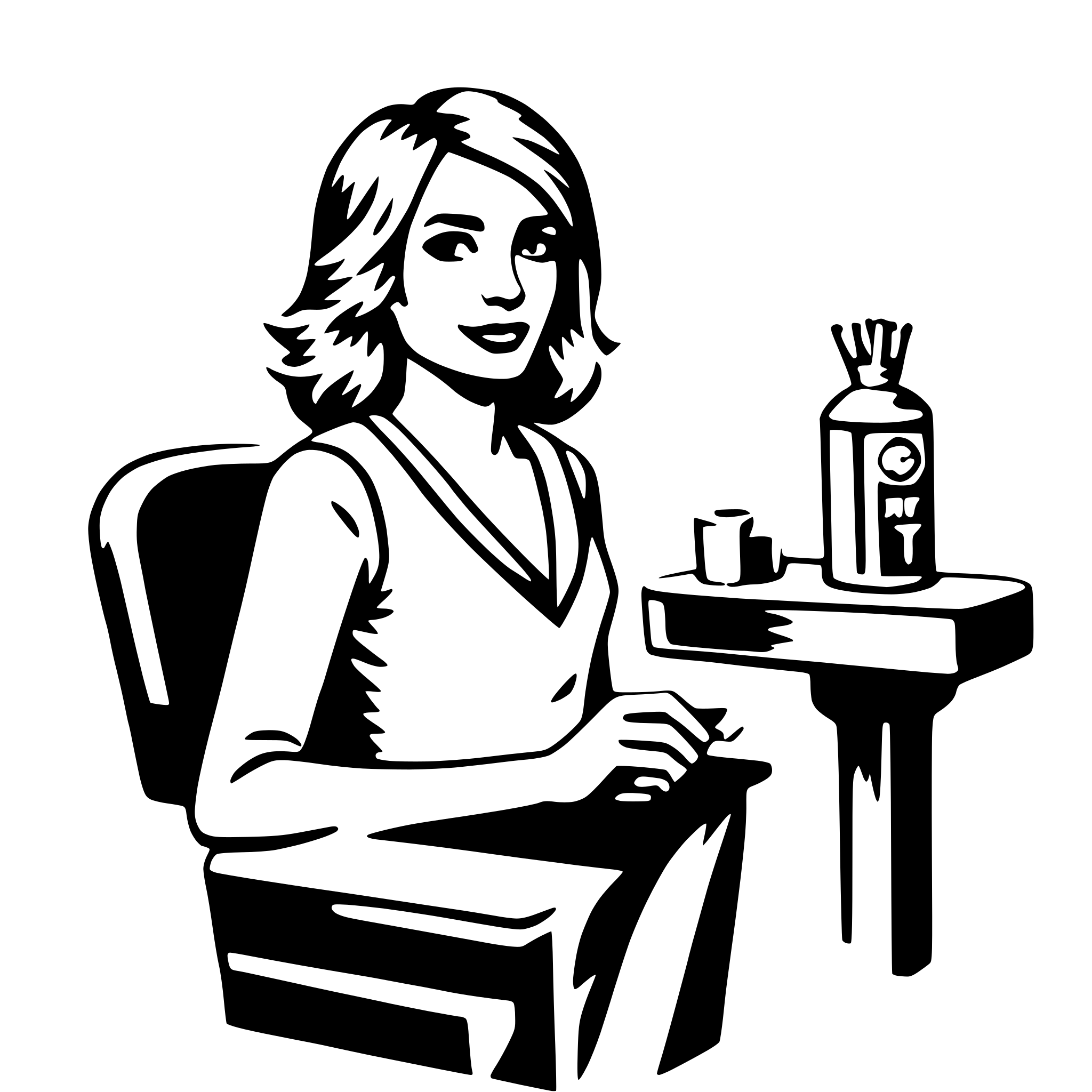 AI-generated SVG of a hairdresser