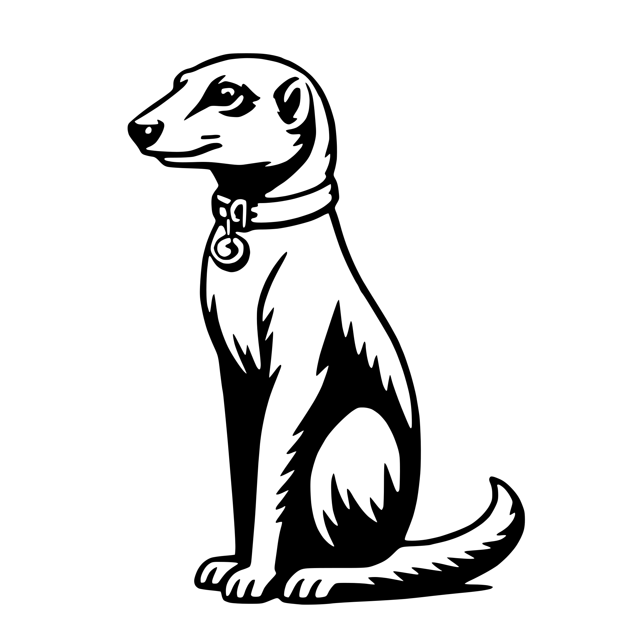 AI-generated SVG of a mongoose with monocle