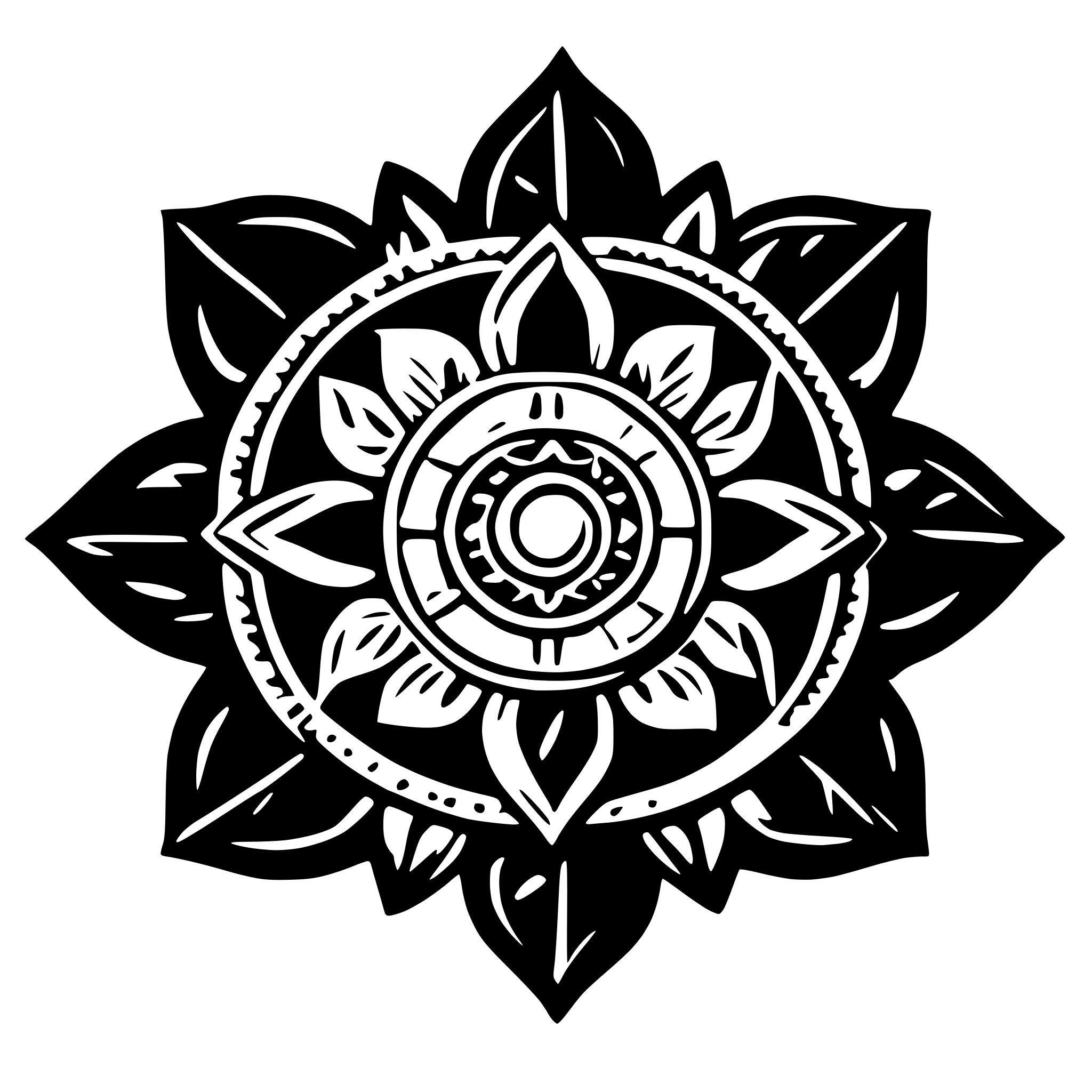 AI-generated SVG of 'mandala'