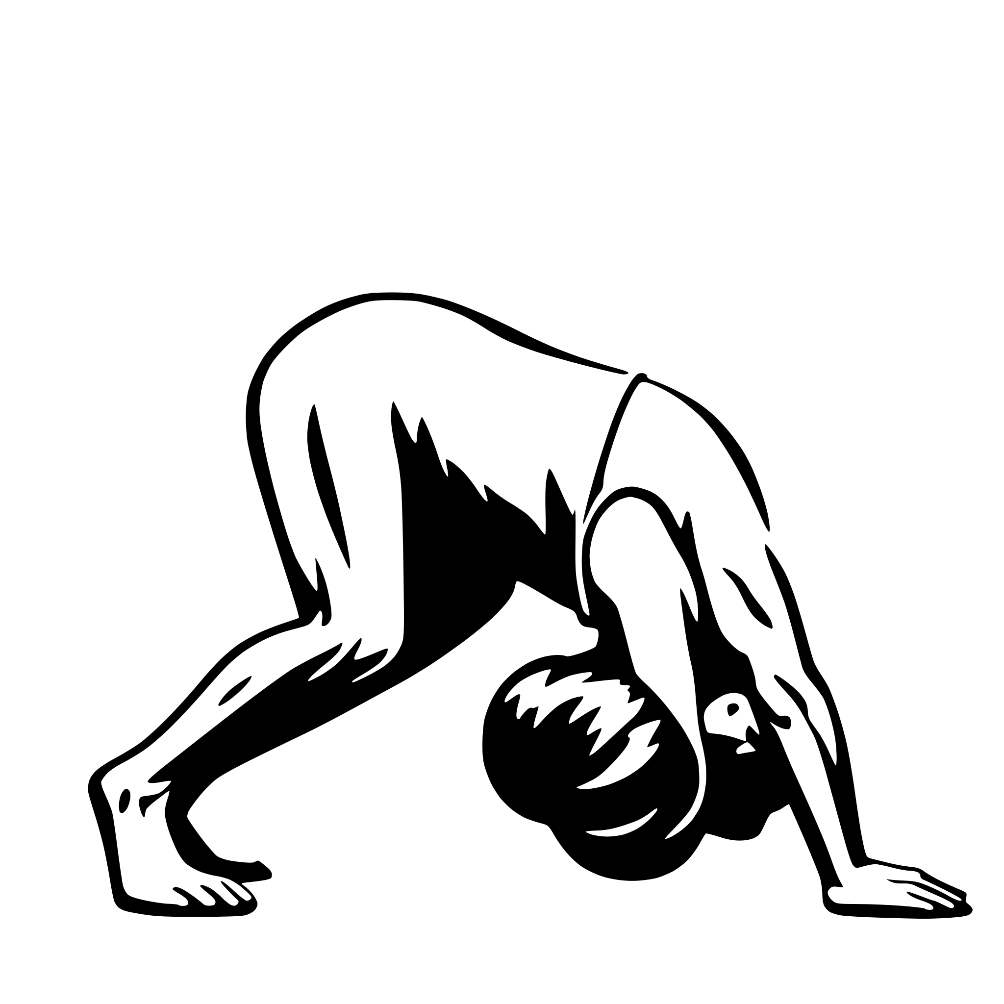 AI-generated SVG of 'downward dog yoga pose'