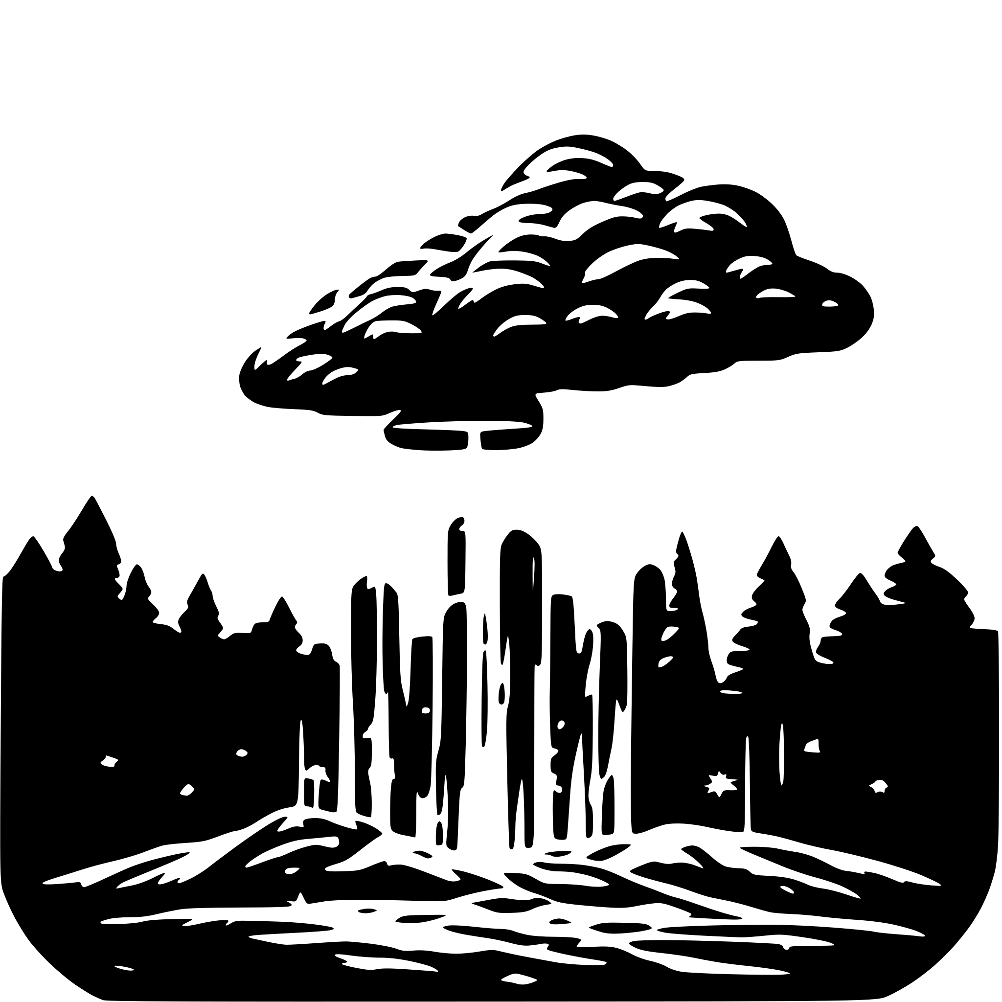 AI-generated SVG of a meteor shower