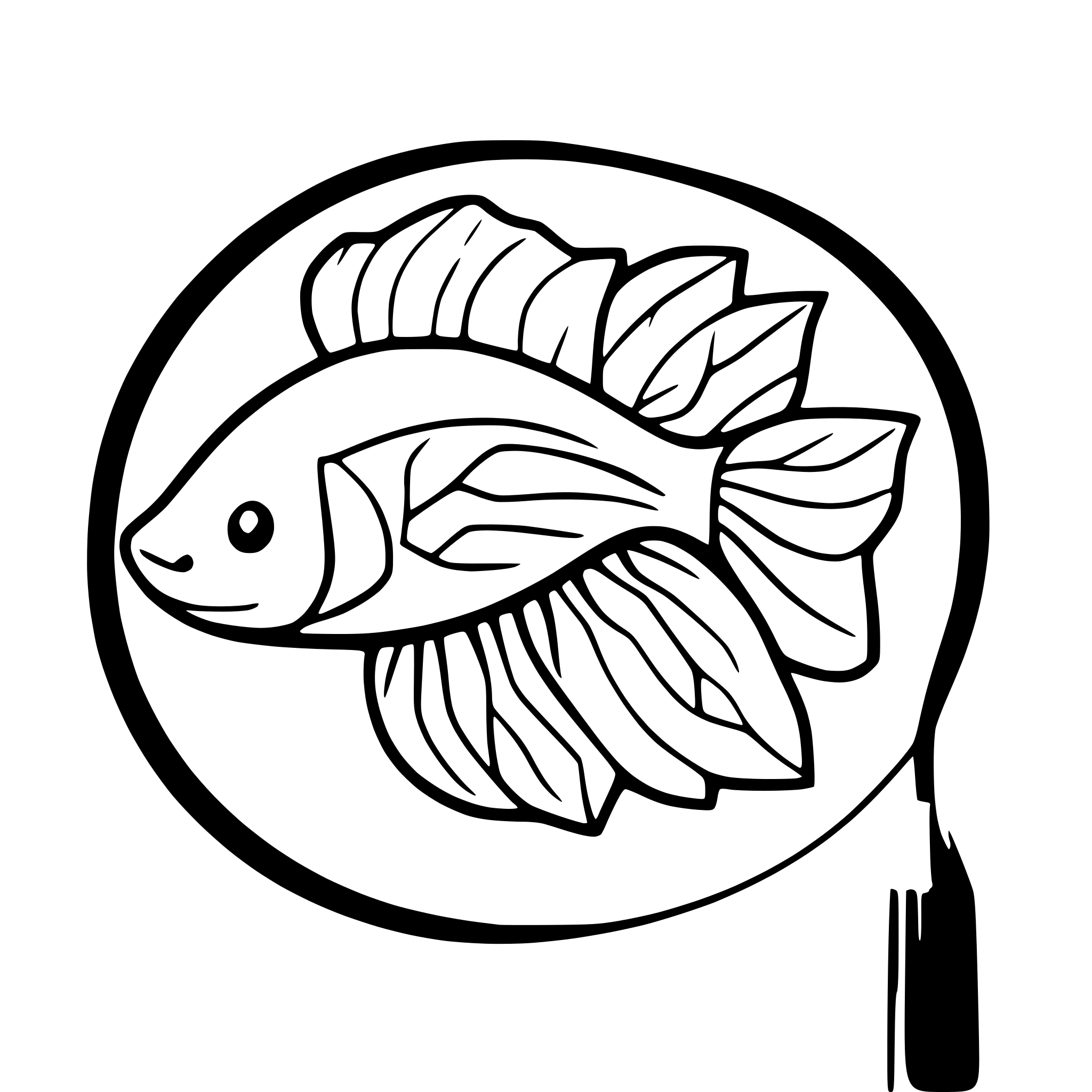 AI-generated SVG of a betta fish