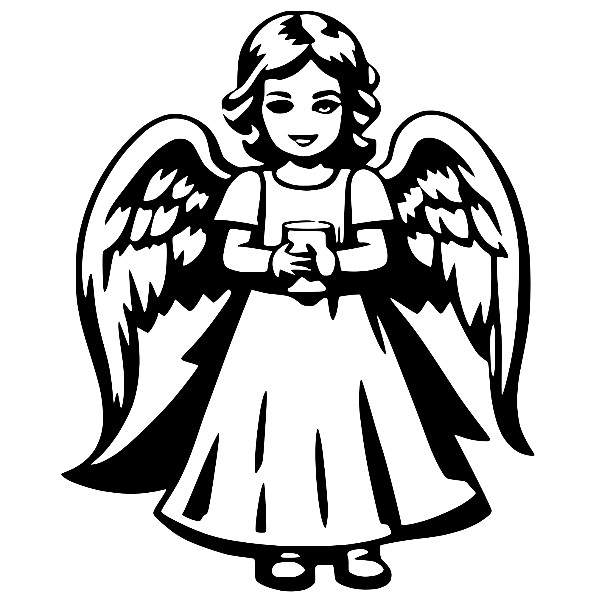 AI-generated SVG of a angel christmas style