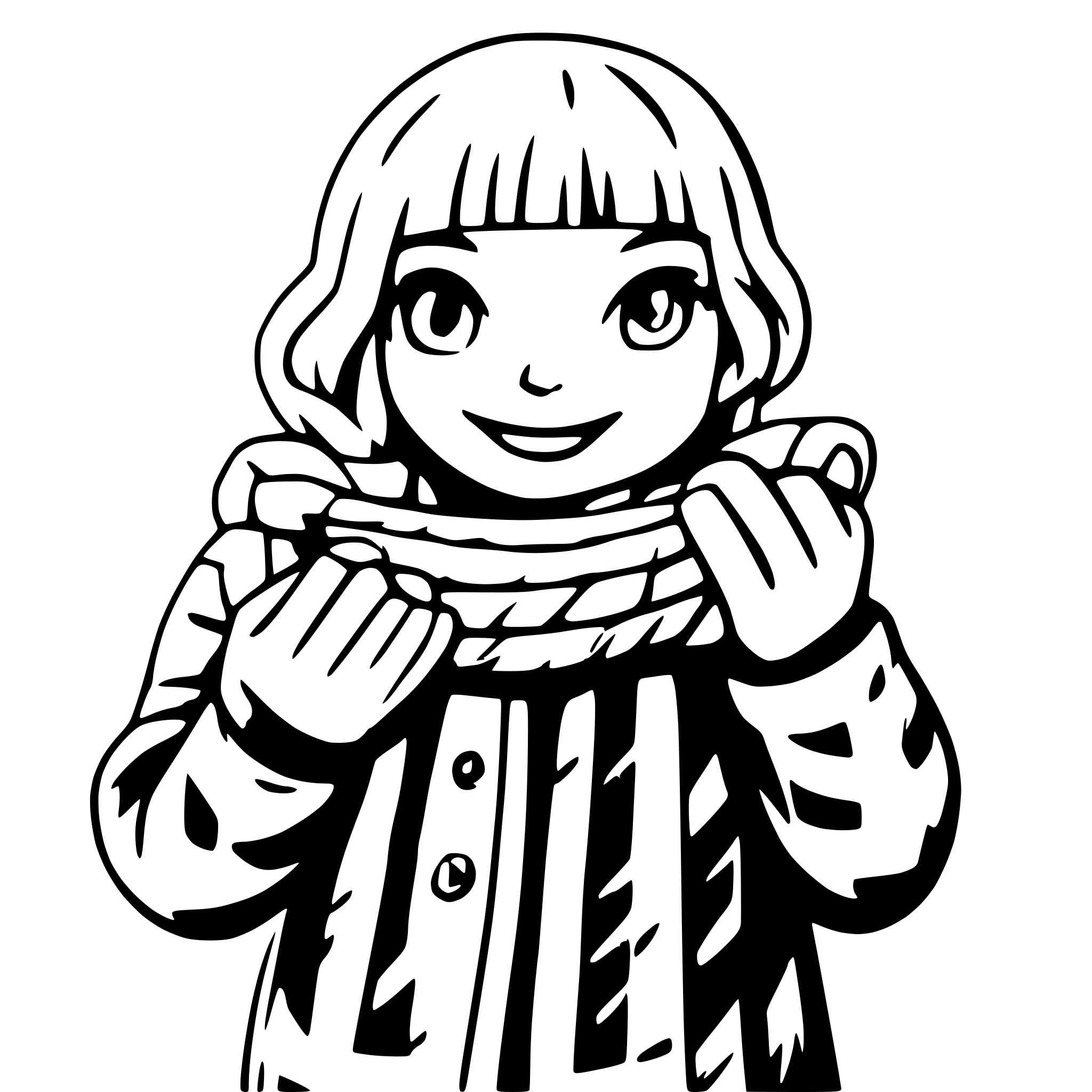 AI-generated SVG of a hands knitting wool