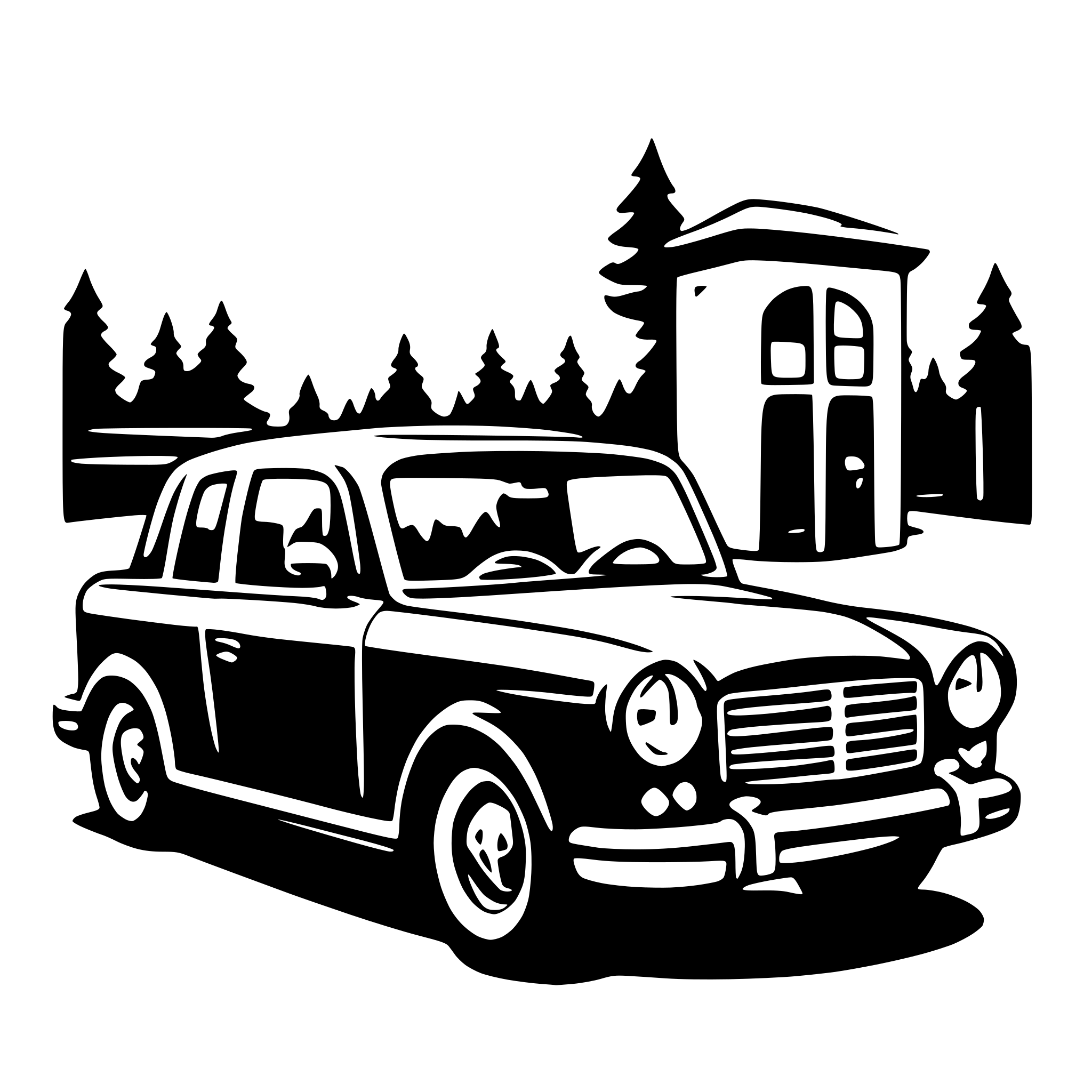 AI-generated SVG of a car drive pick up^