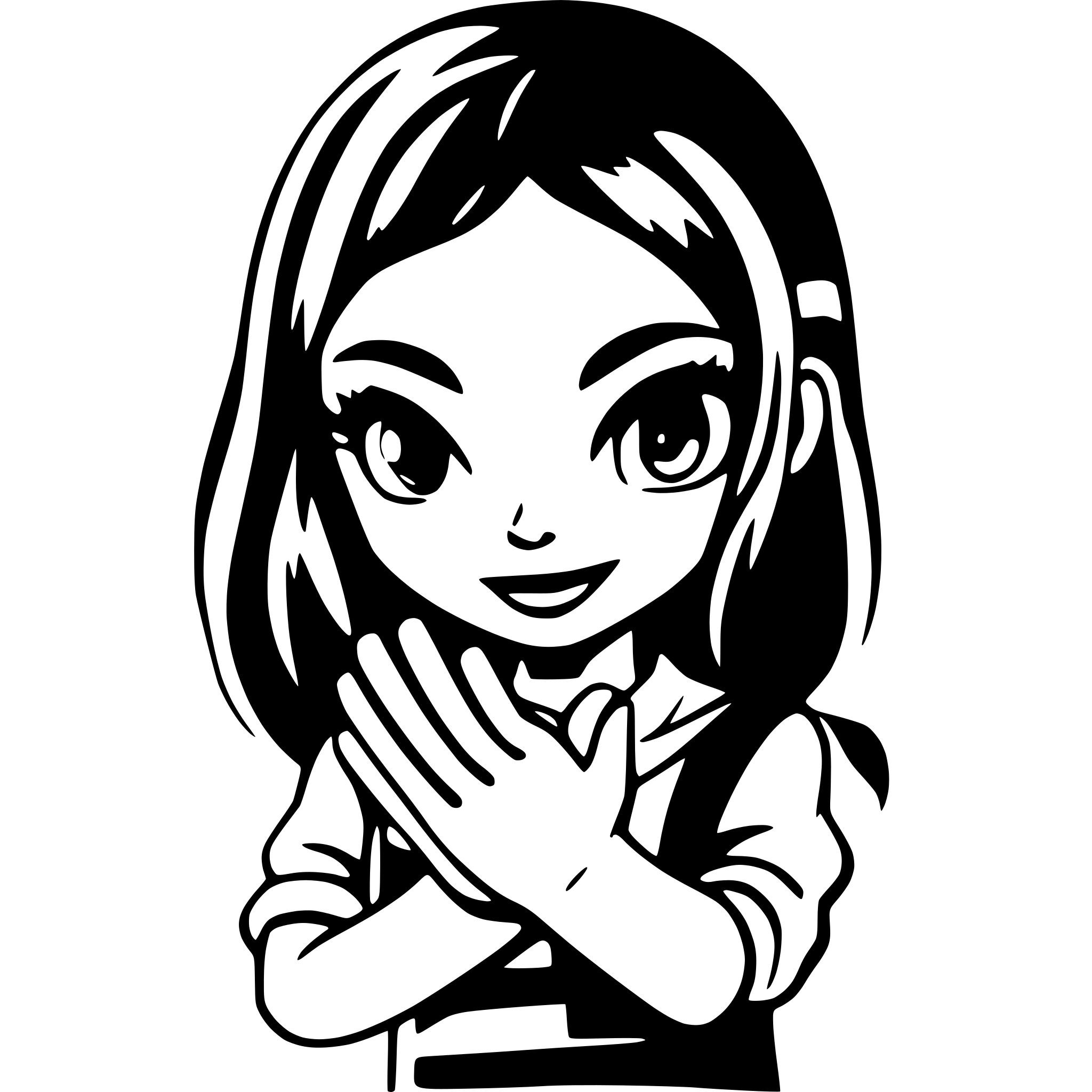 AI-generated SVG of a 12 boys and girls holdng hands