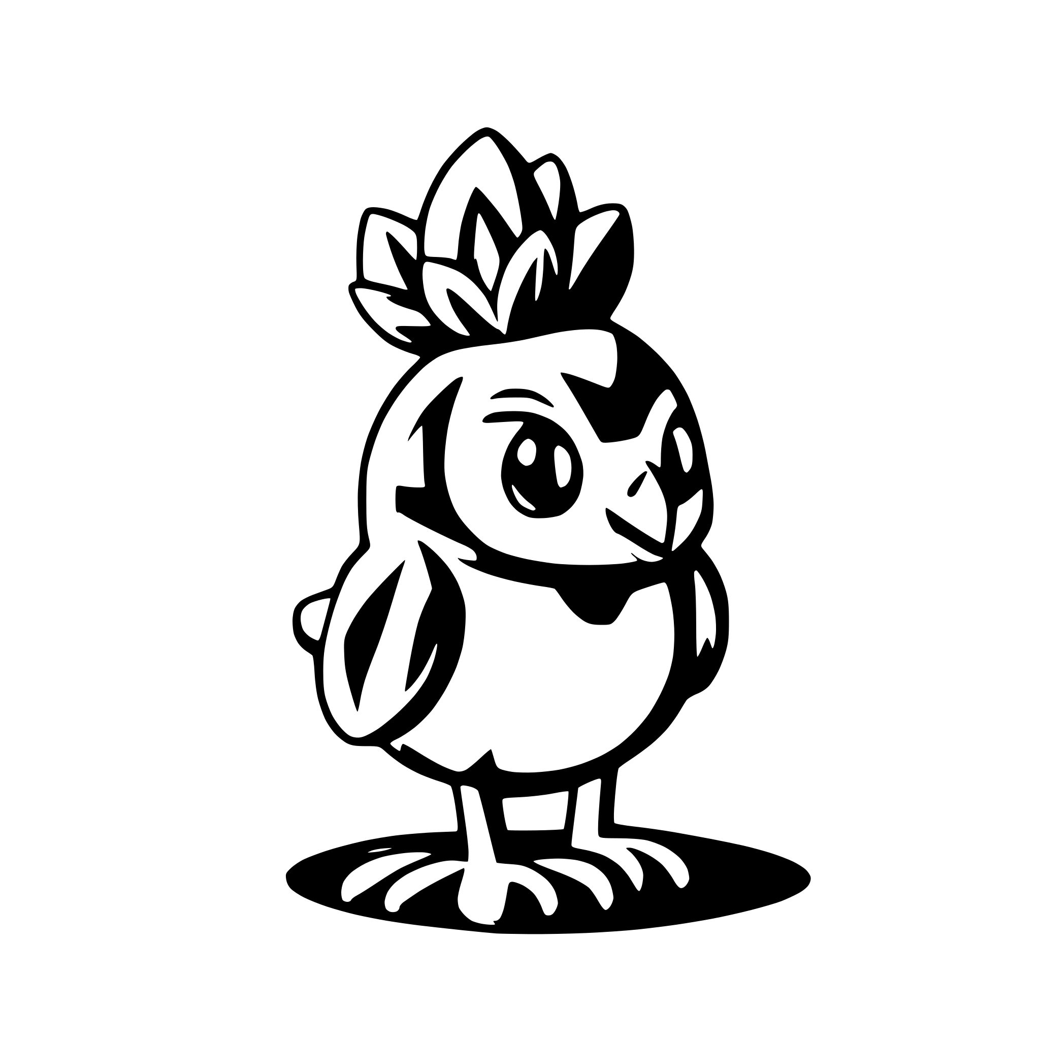 AI-generated SVG of 'quail'
