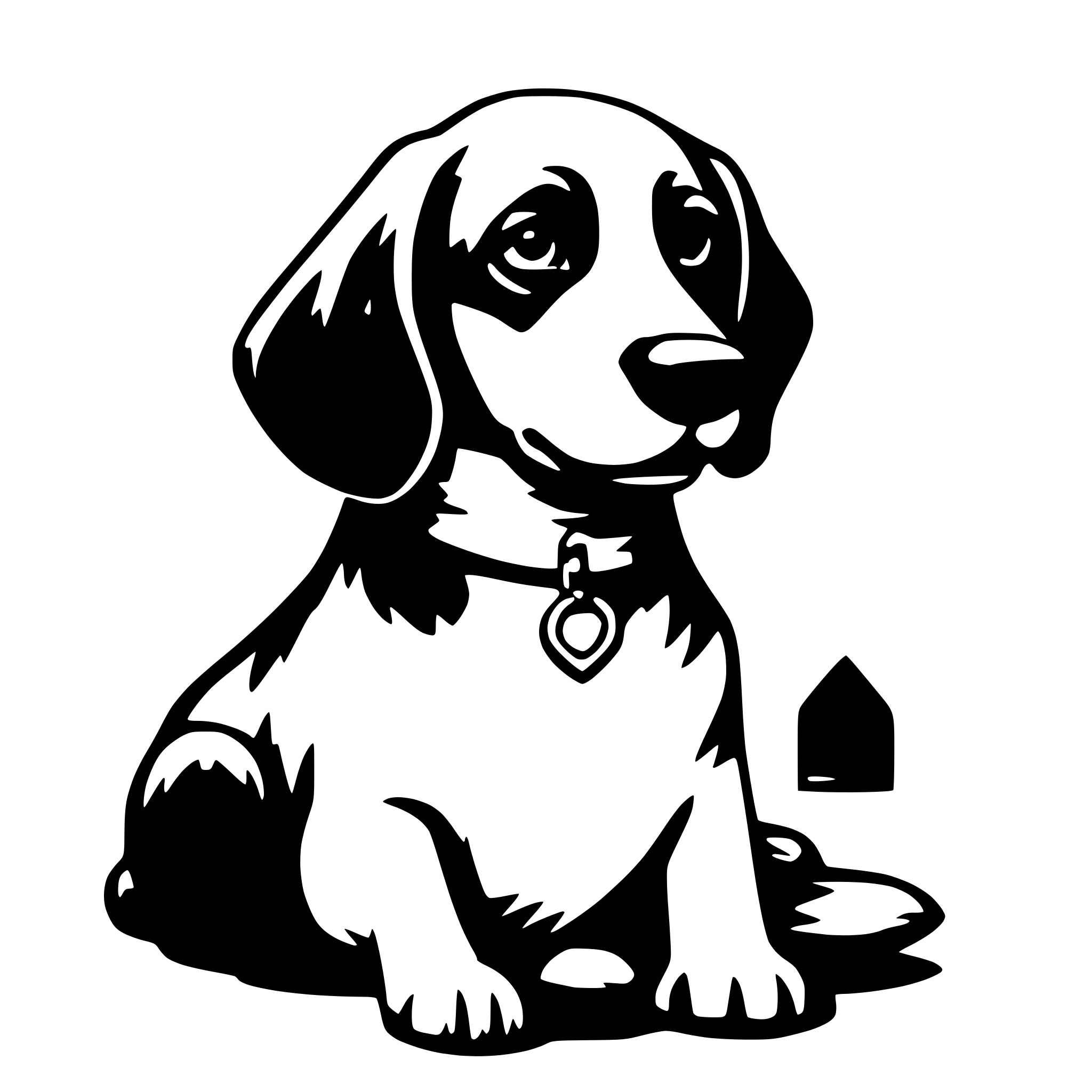 AI-generated SVG of a dog