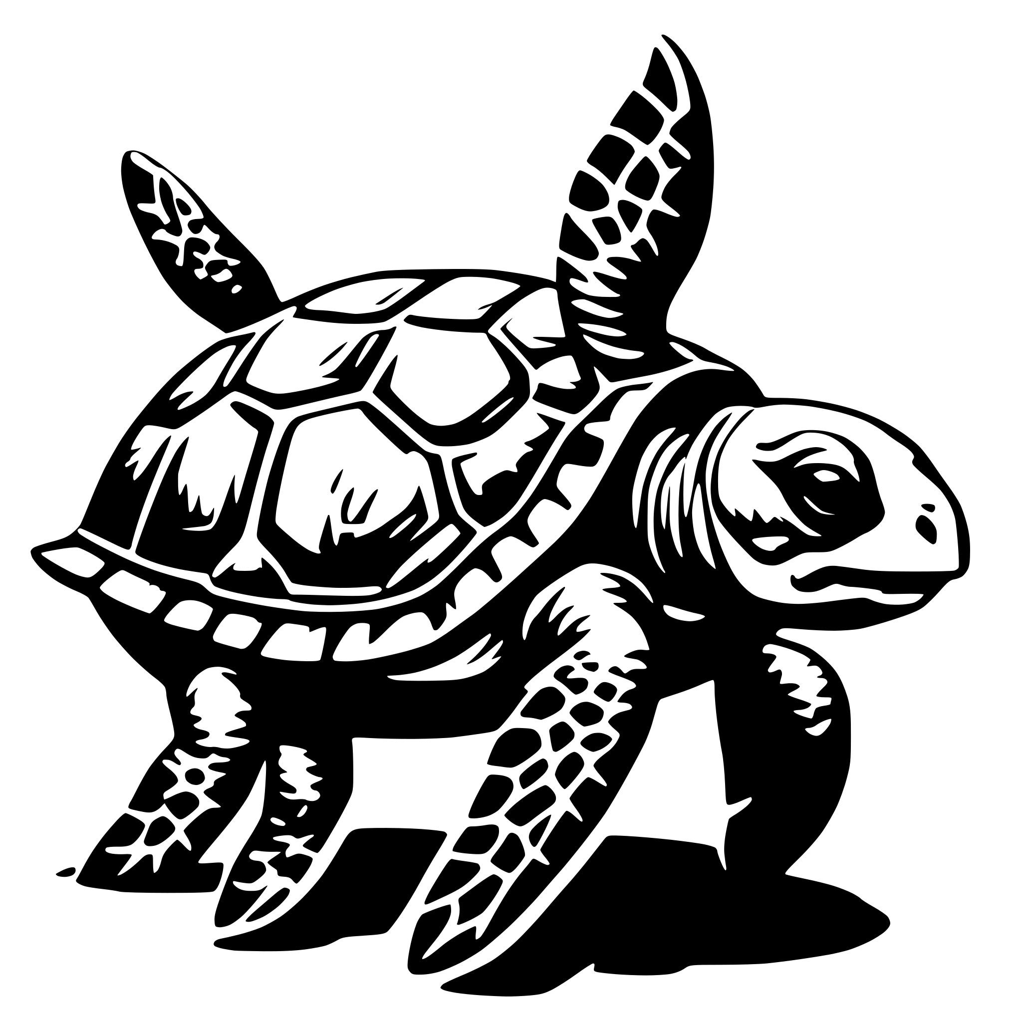 AI-generated SVG of a sea turtle