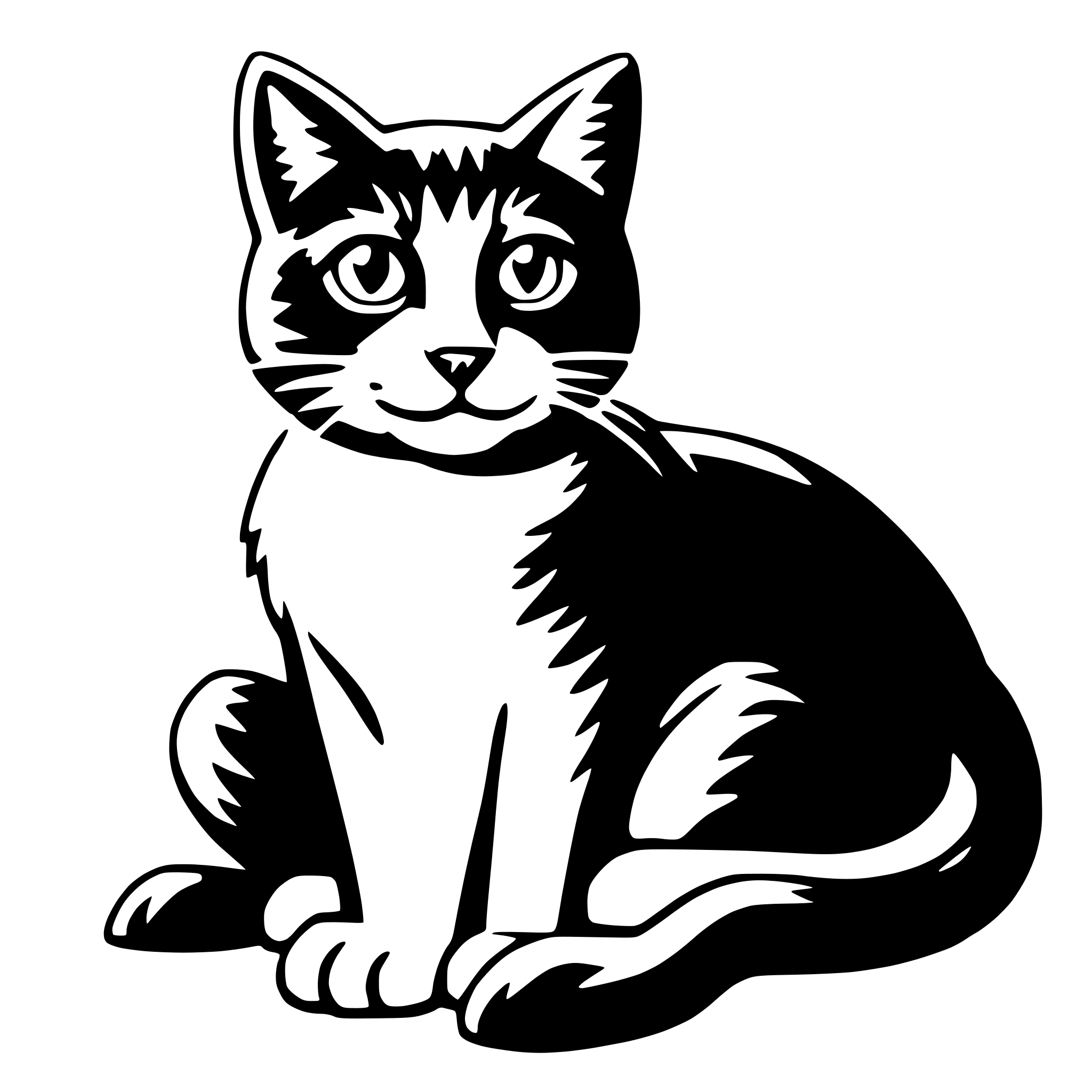 AI-generated SVG of 'black cat'