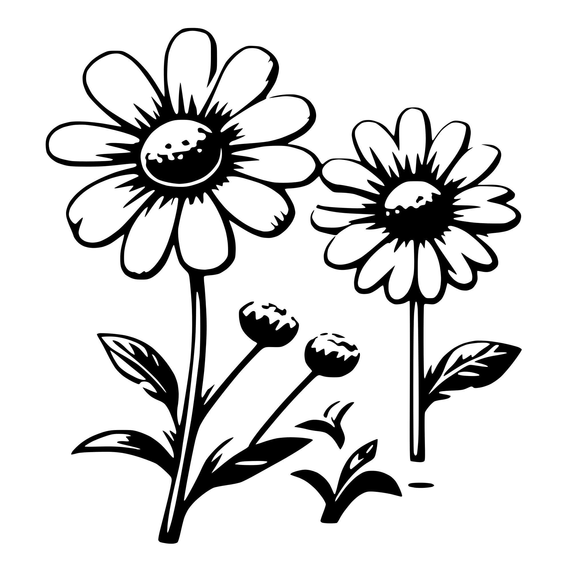 AI-generated SVG of 'daisy'