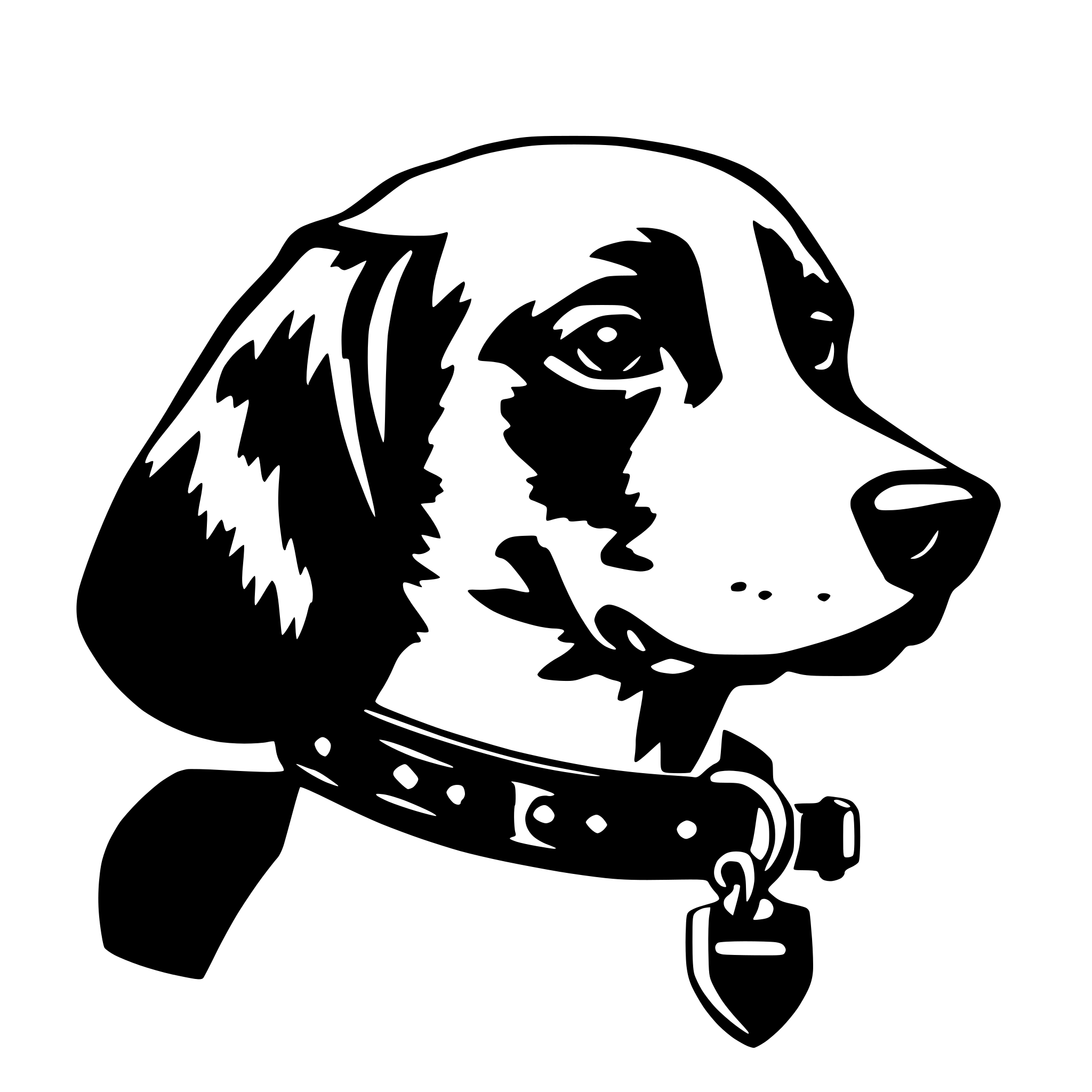 AI-generated SVG of a dogcollar with different colors
