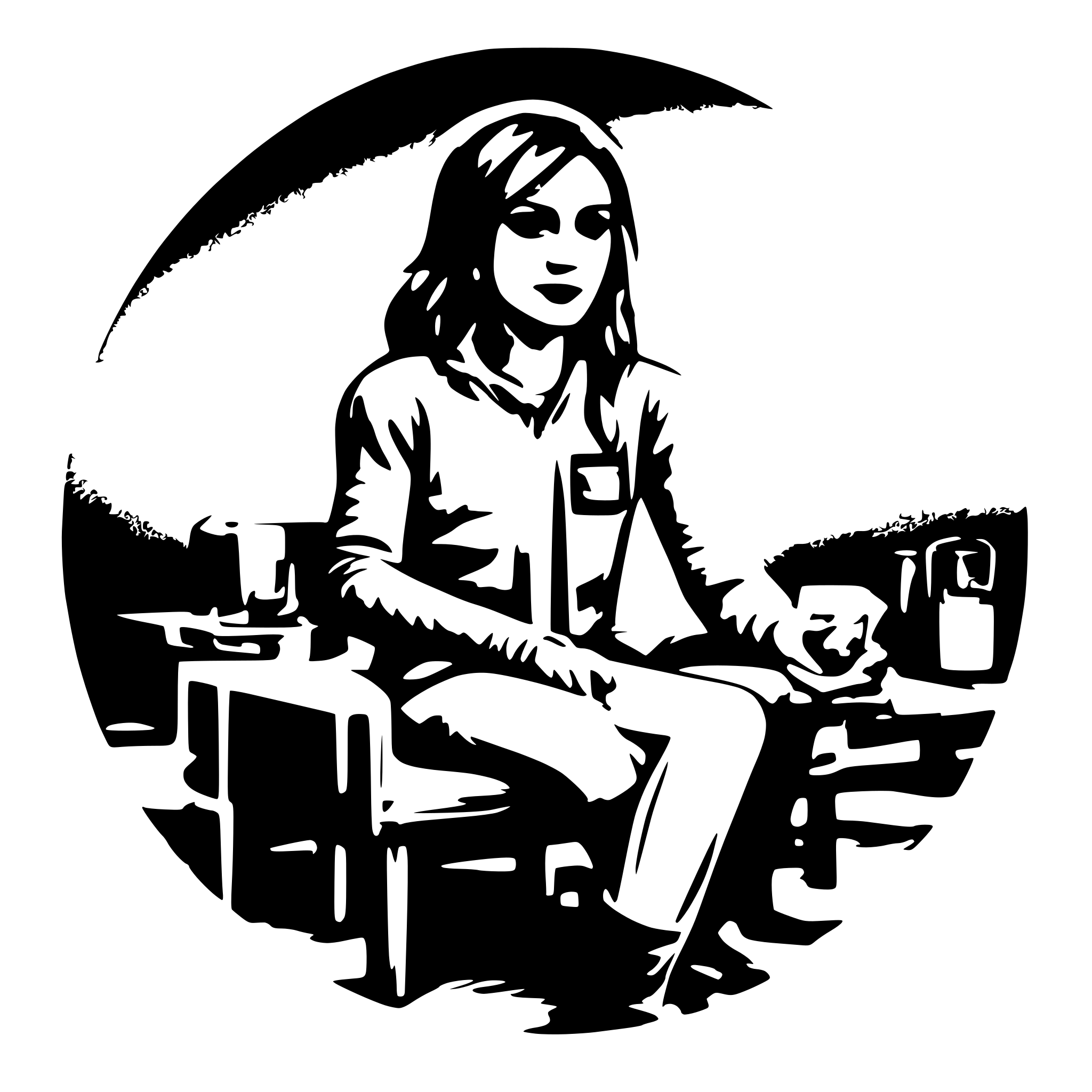 AI-generated SVG of a Blood donating person