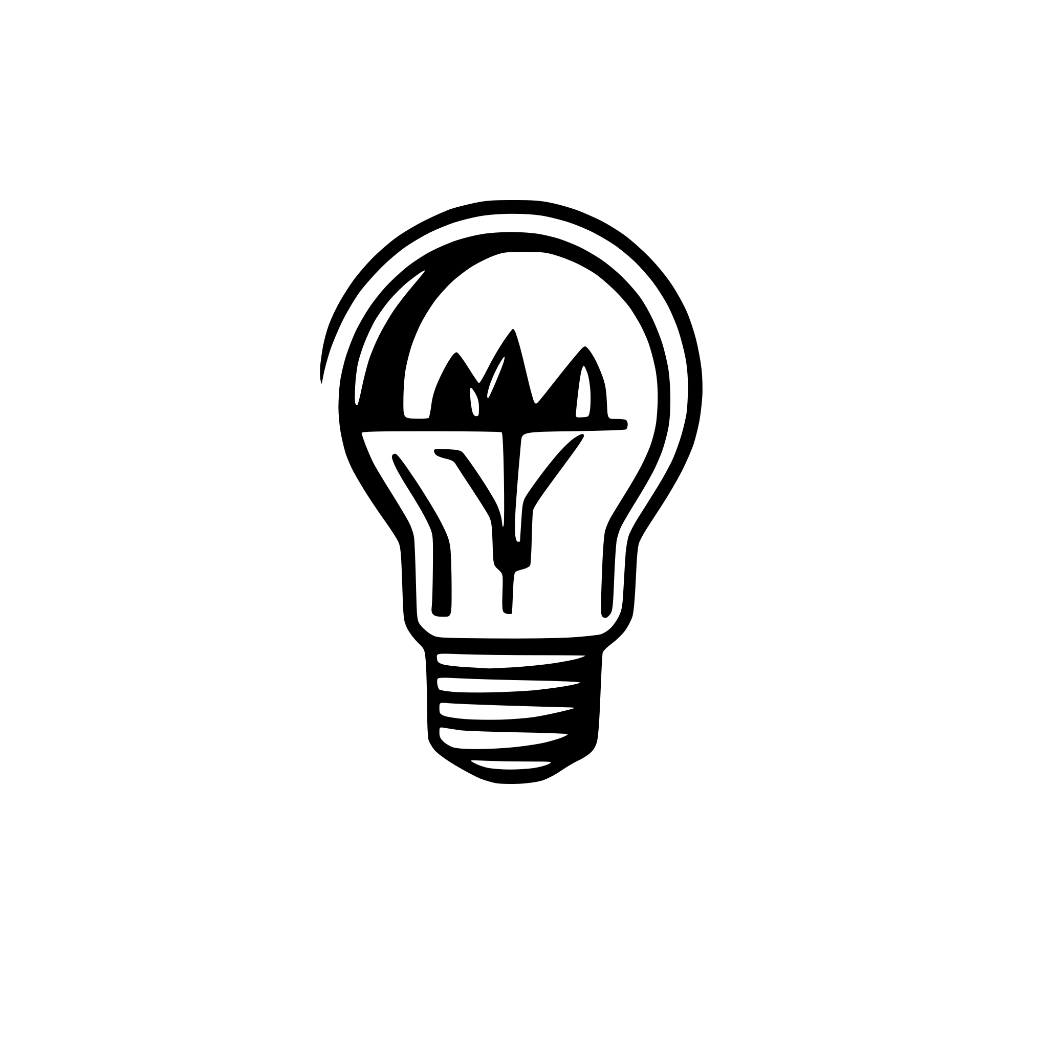 AI-generated SVG of a bulb lamp rainbow idea