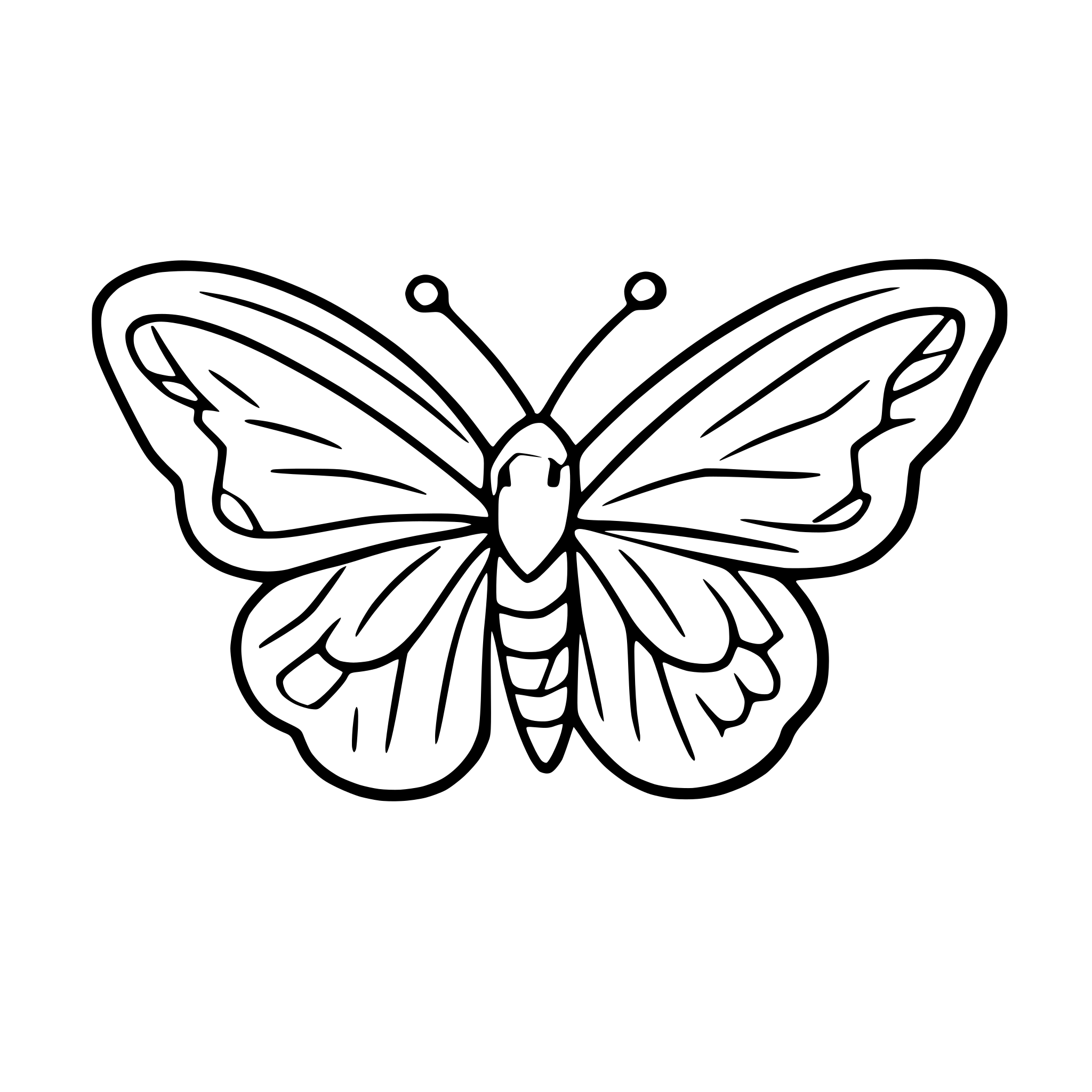 AI-generated SVG of a butterfly with ornate wings