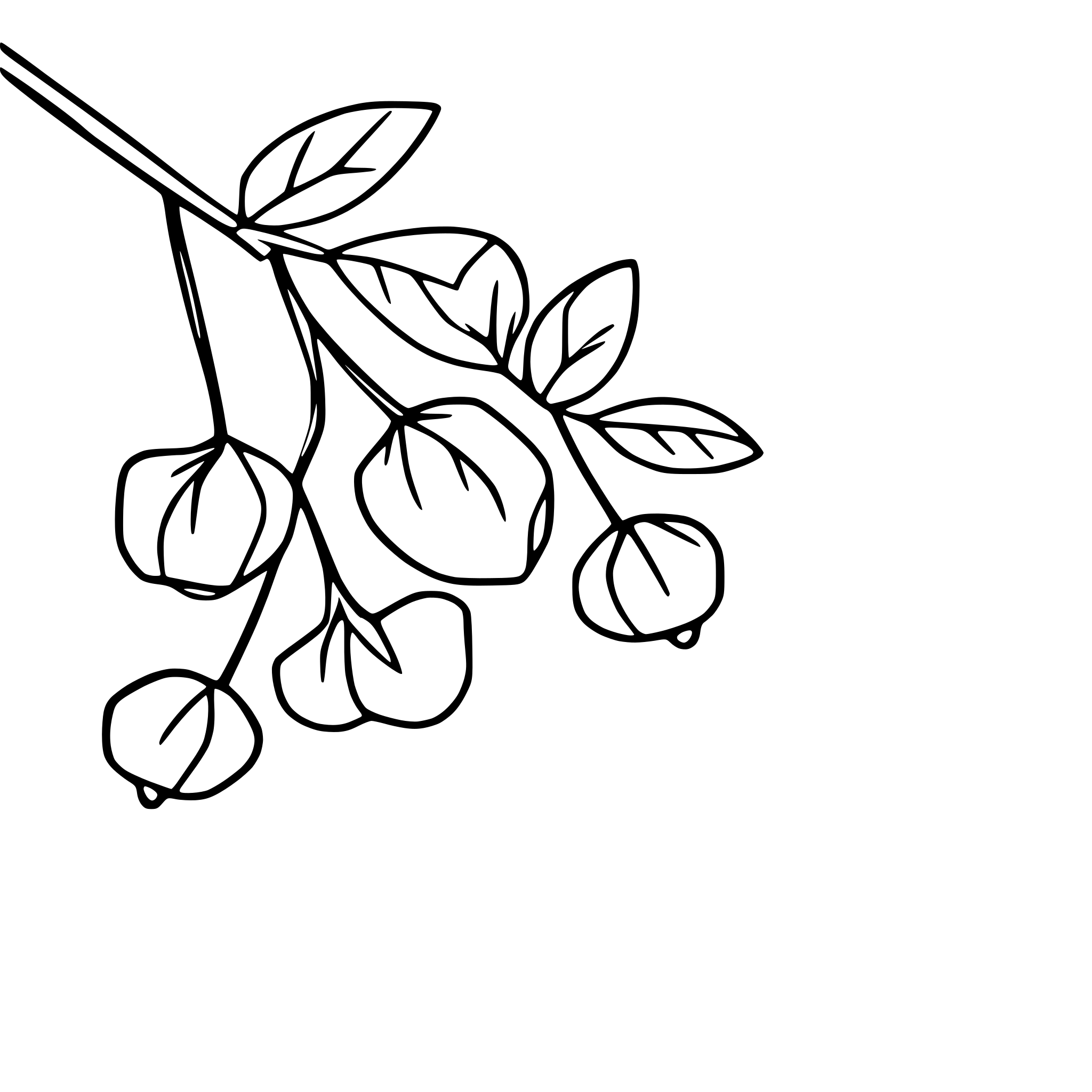 AI-generated SVG of a cherry blossoms with branches